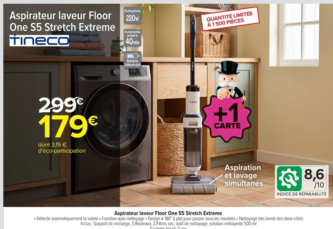 Aspirateur laveur Floor One S5 Stretch Extreme Tineco