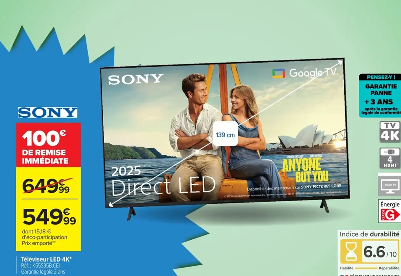 Sony Téléviseur LED 4K K55S35B.CEI