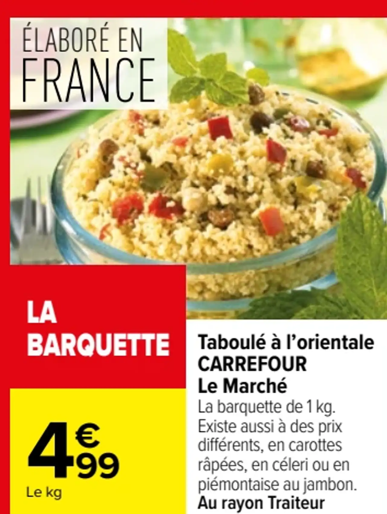 Taboulé à l'orientale CARREFOUR Le Marché