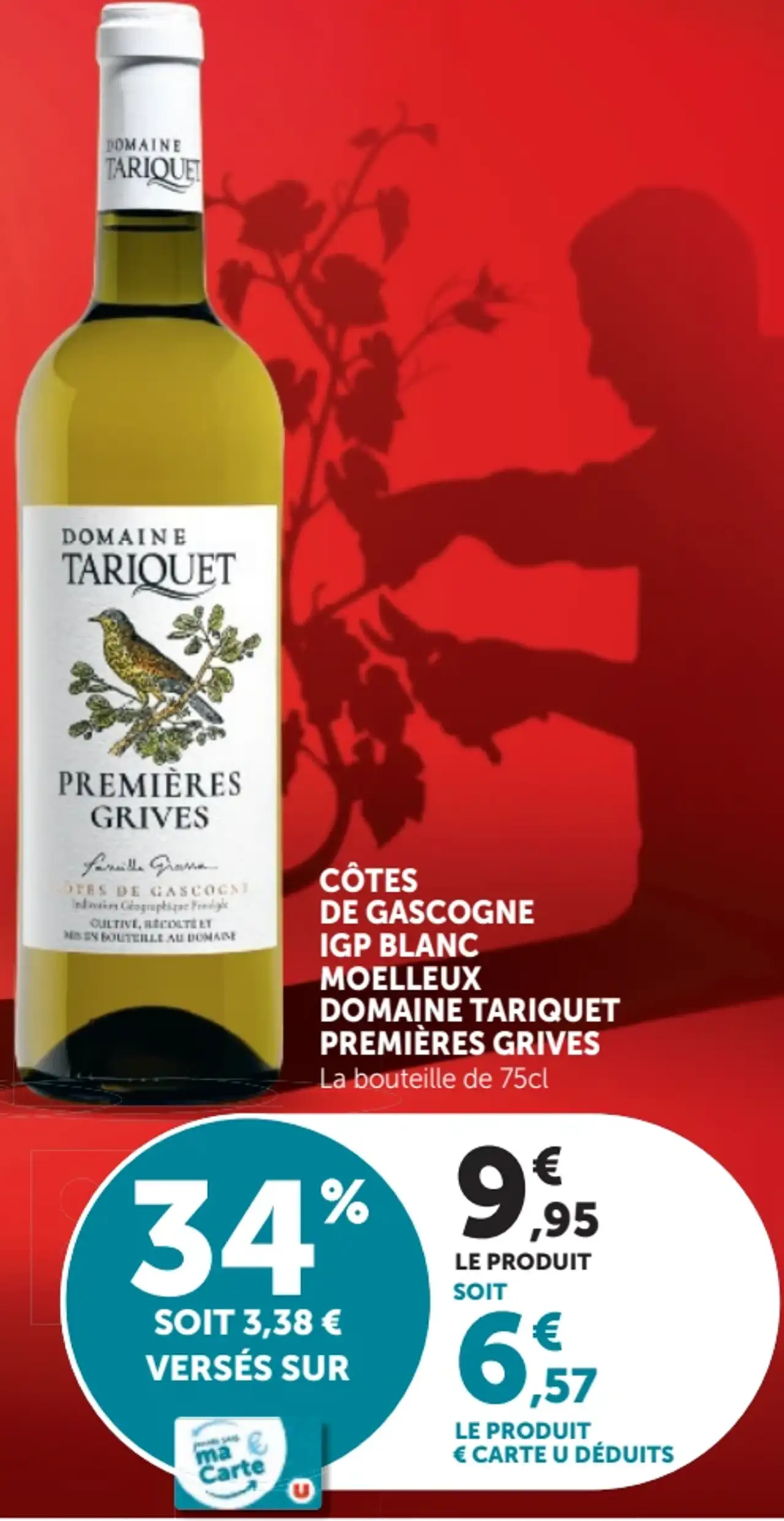 Domaine Tariquet Premières Grives Côtes de Gascogne IGP Blanc Moelleux