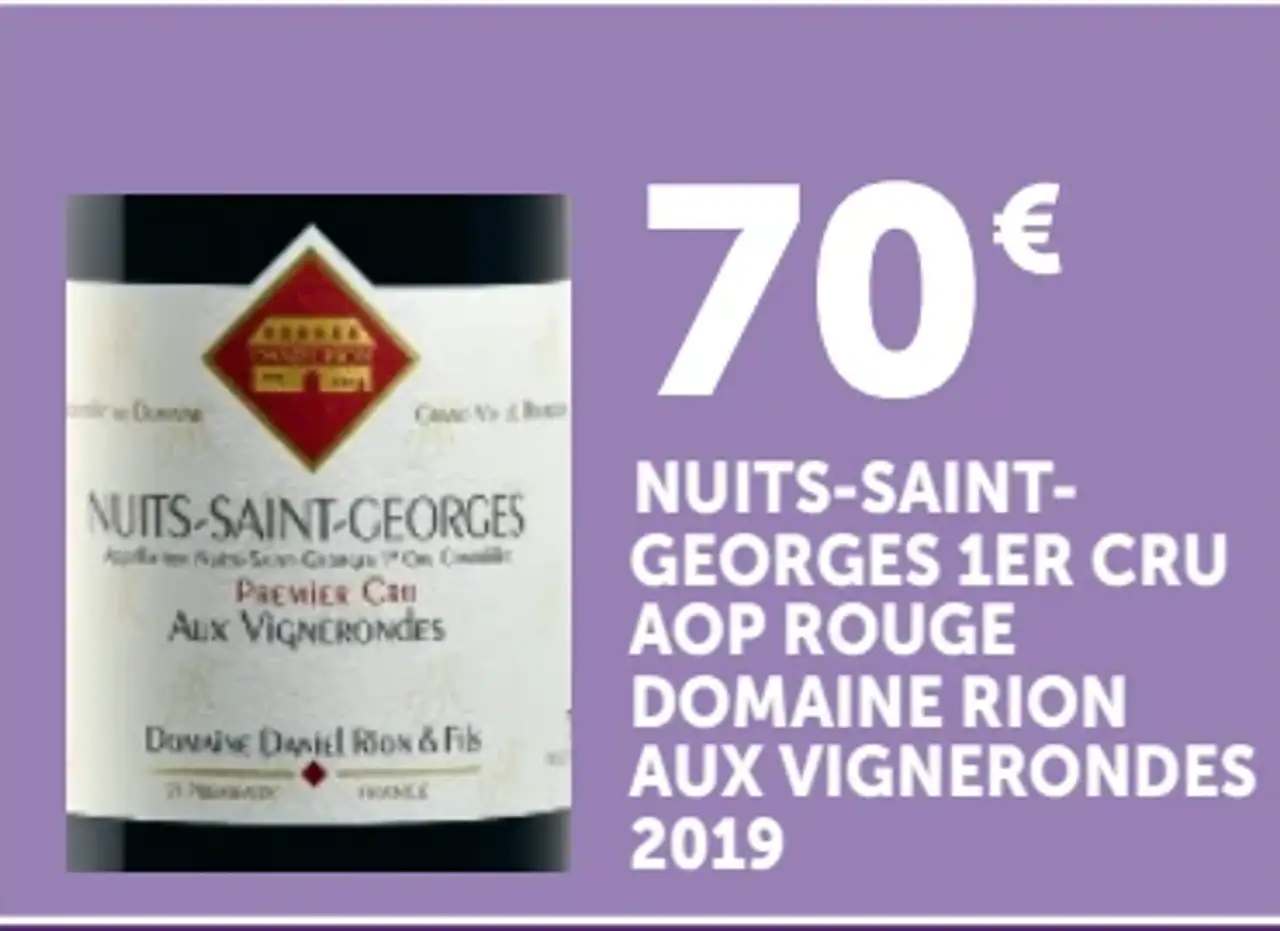 Nuits-Saint-Georges 1er Cru AOP Rouge Domaine Rion Aux Vignerondes 2019