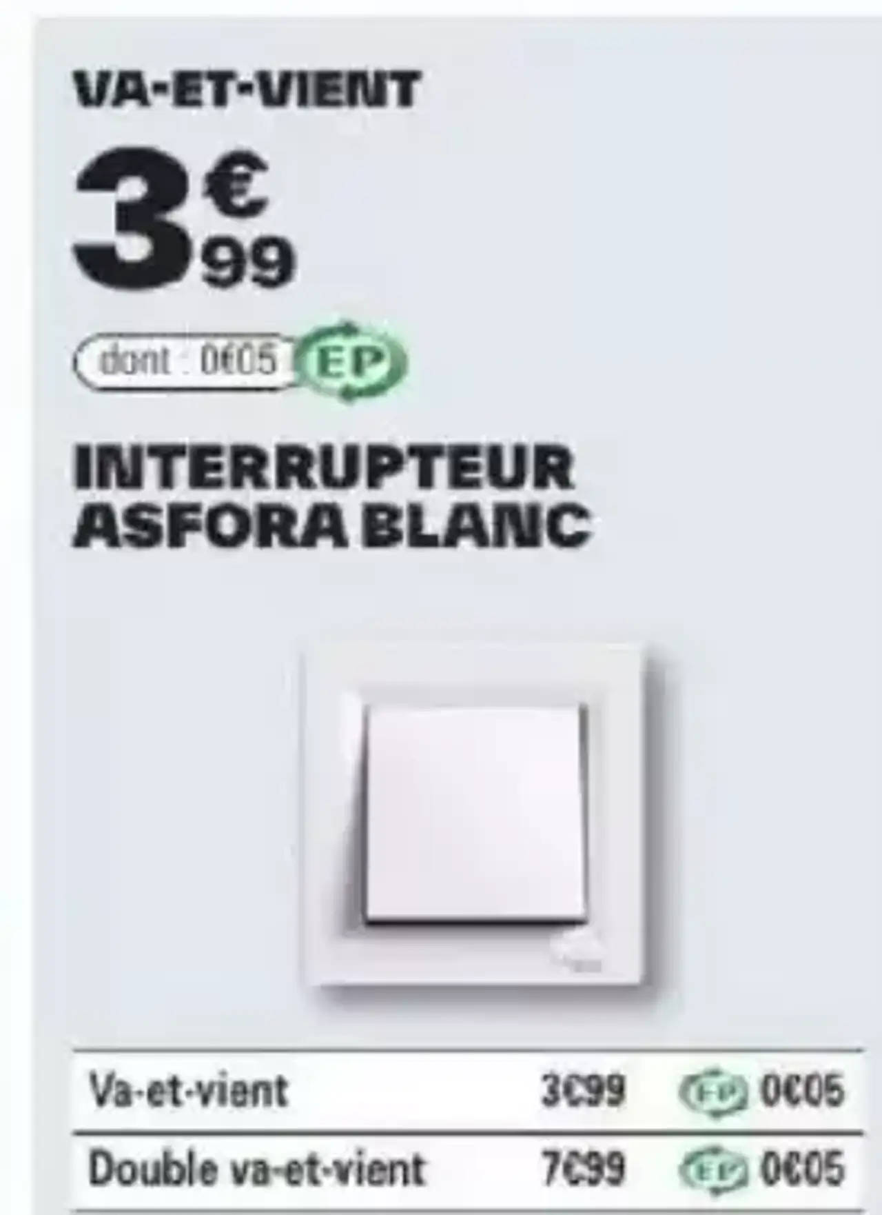 Schneider Electric INTERRUPTEUR ASFORA BLANC