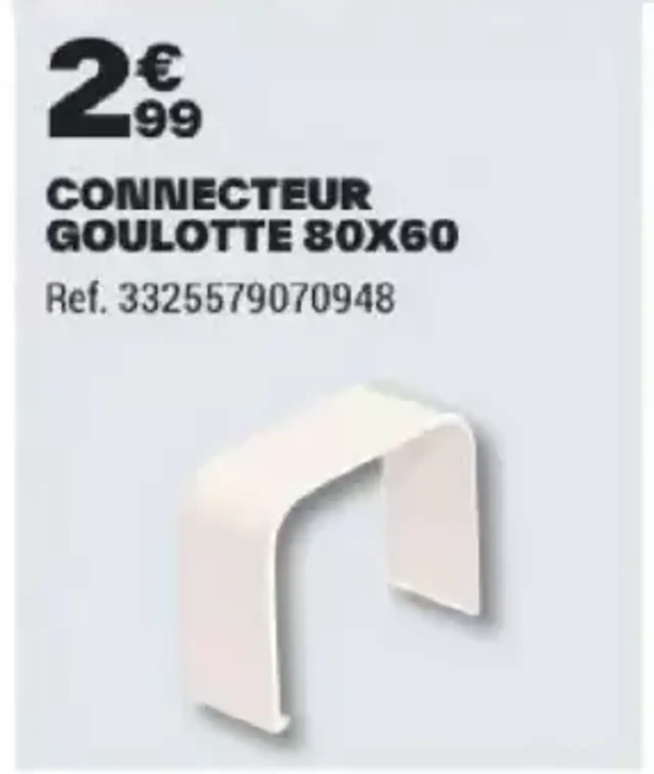 Connecteur goulotte 80x60