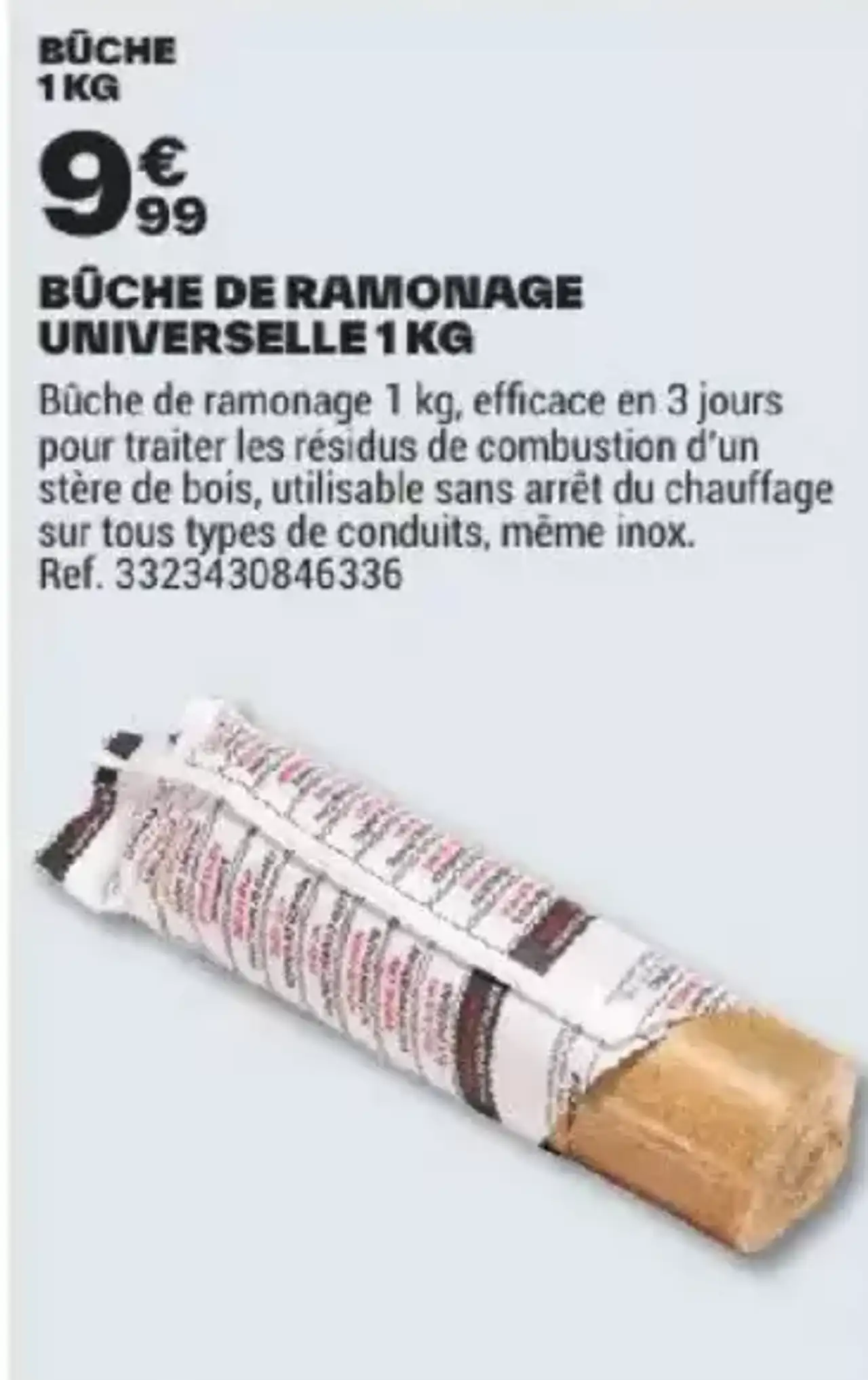 Bûche de ramonage universelle 1 kg Ecofeu