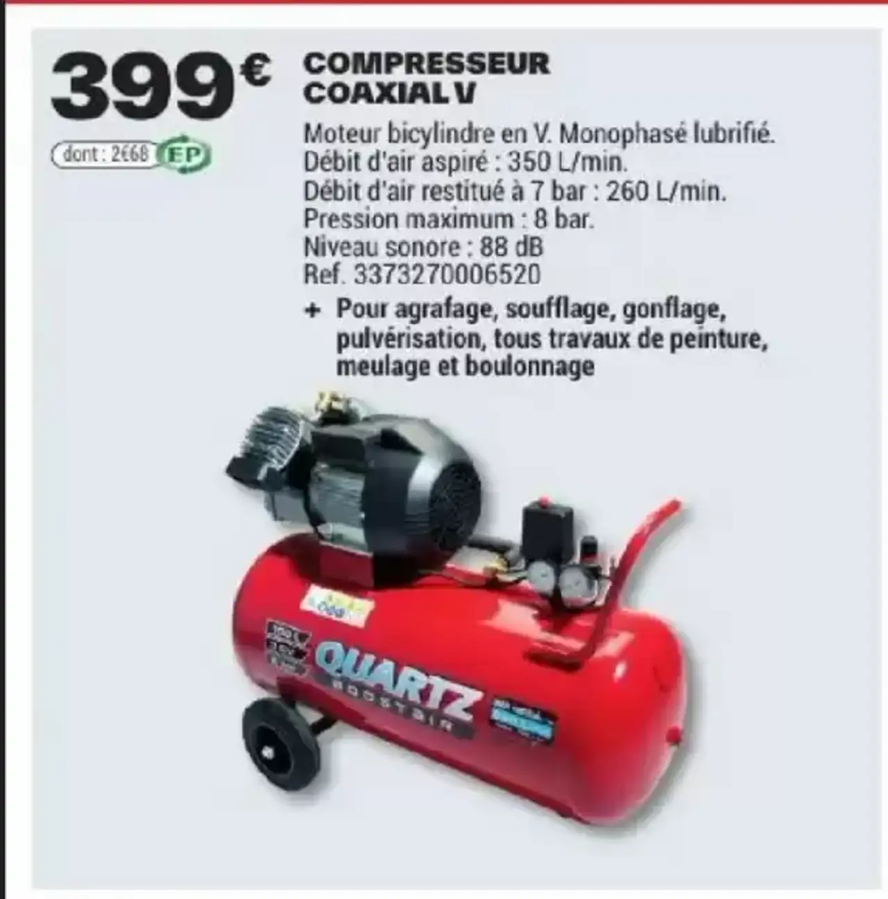 COMPRESSEUR COAXIAL V Quartz Boostair
