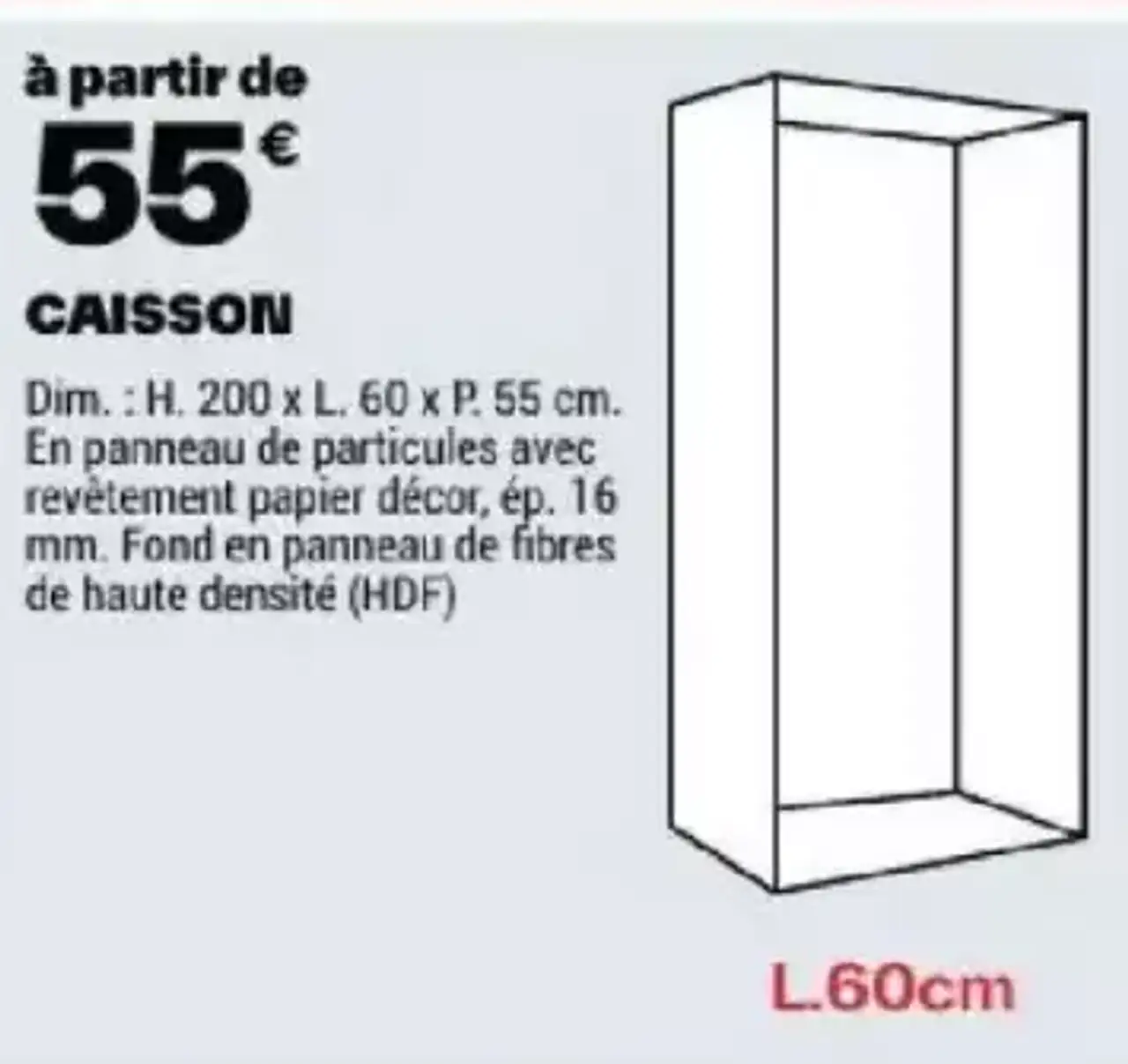 Caisson de dressing Cicero COOKE & LEWIS - L.60cm