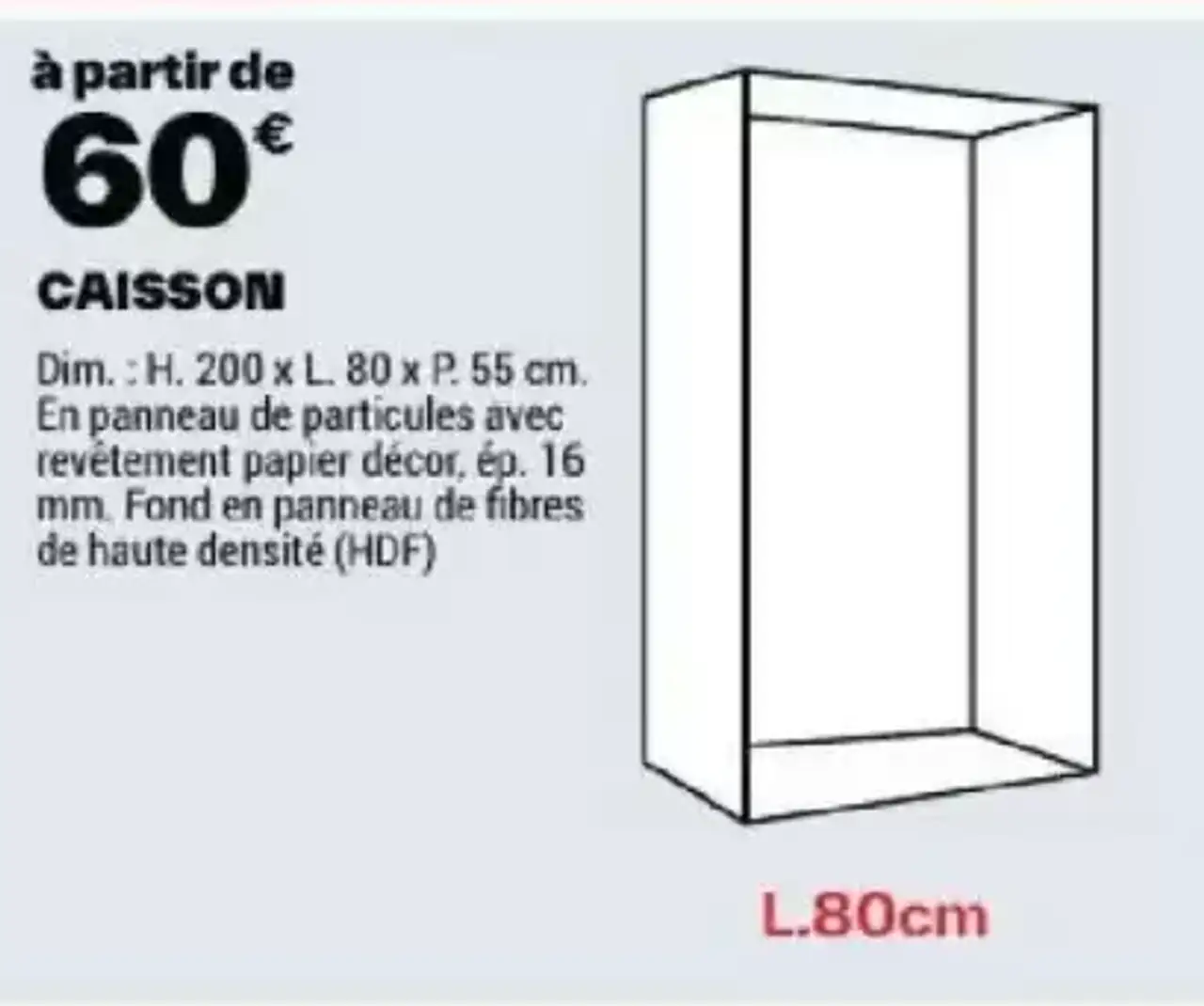 Caisson de dressing Cicero COOKE & LEWIS - L.80cm