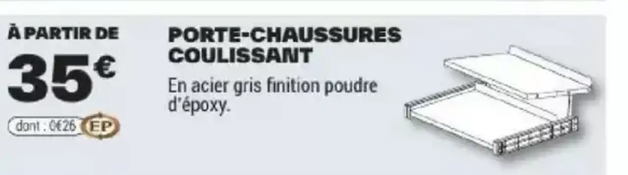 Porte-chaussures coulissant Cooke & Lewis