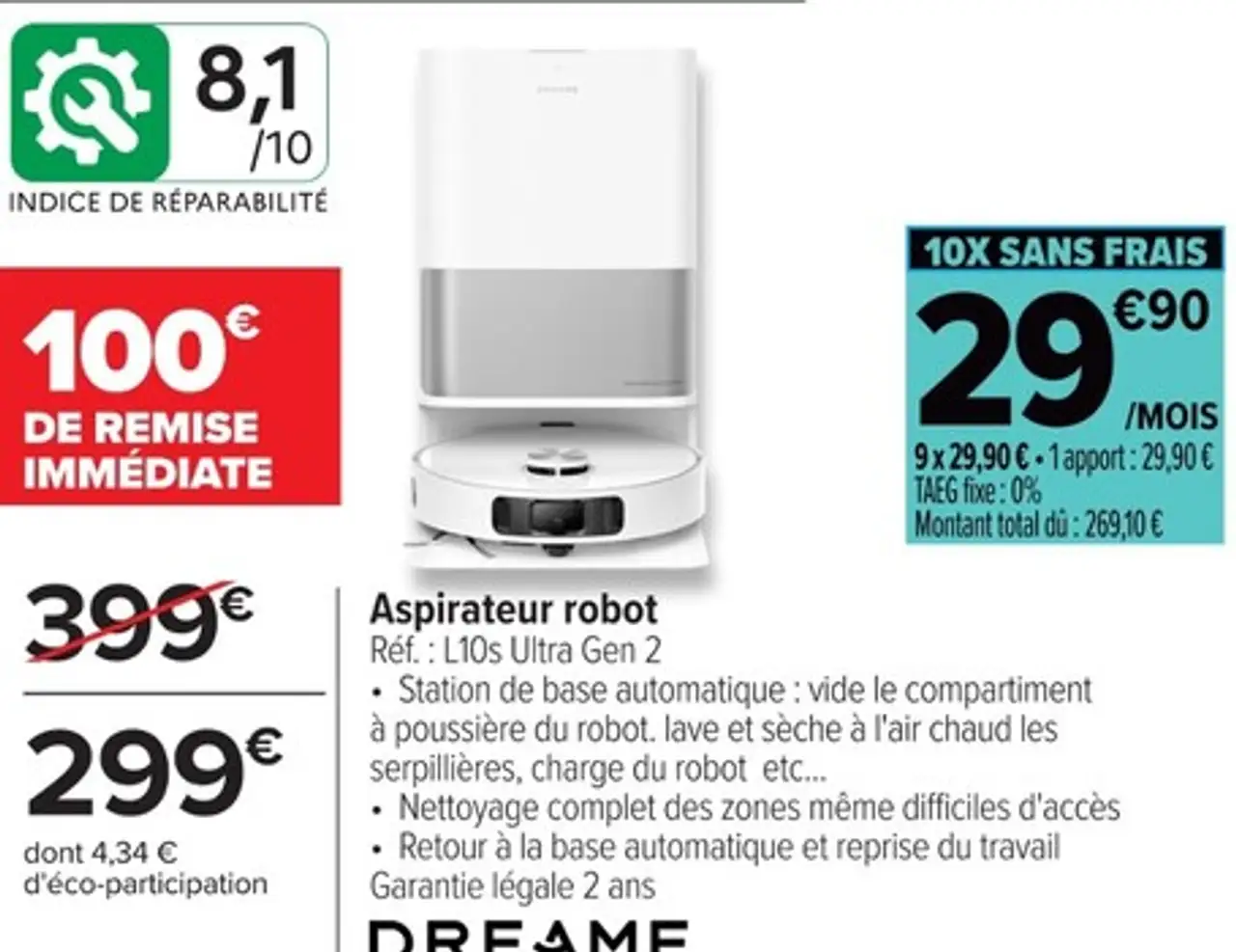 Aspirateur robot Dreame L10s Ultra Gen 2