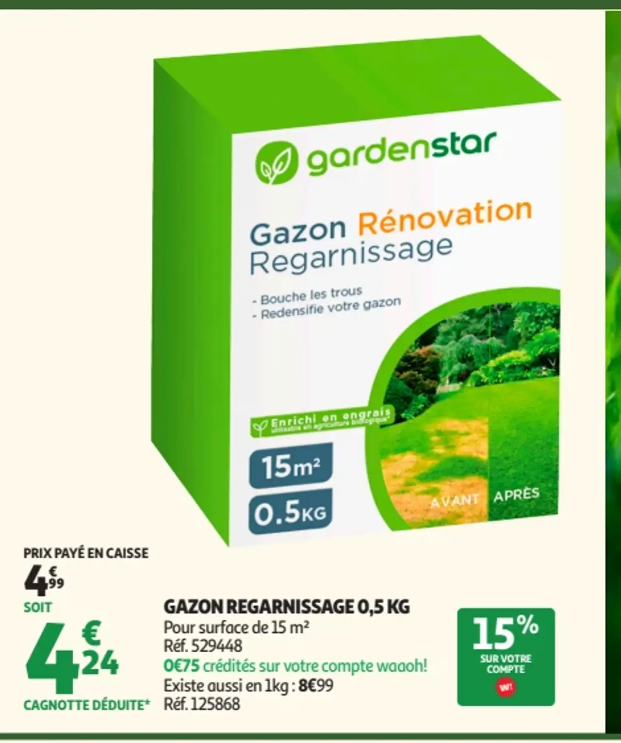 Gazon Rénovation Regarnissage Gardenstar