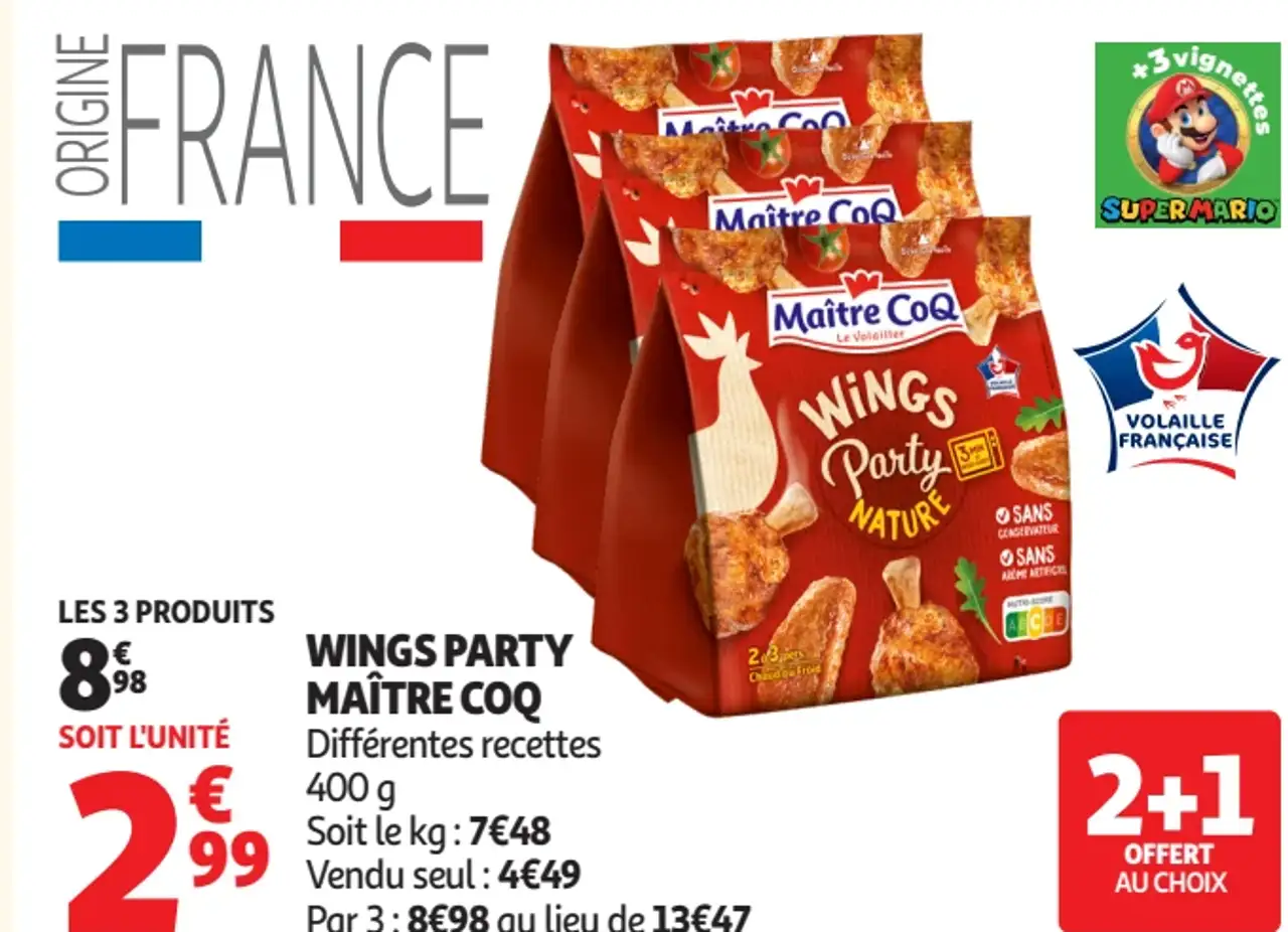 Wings Party Maître Coq