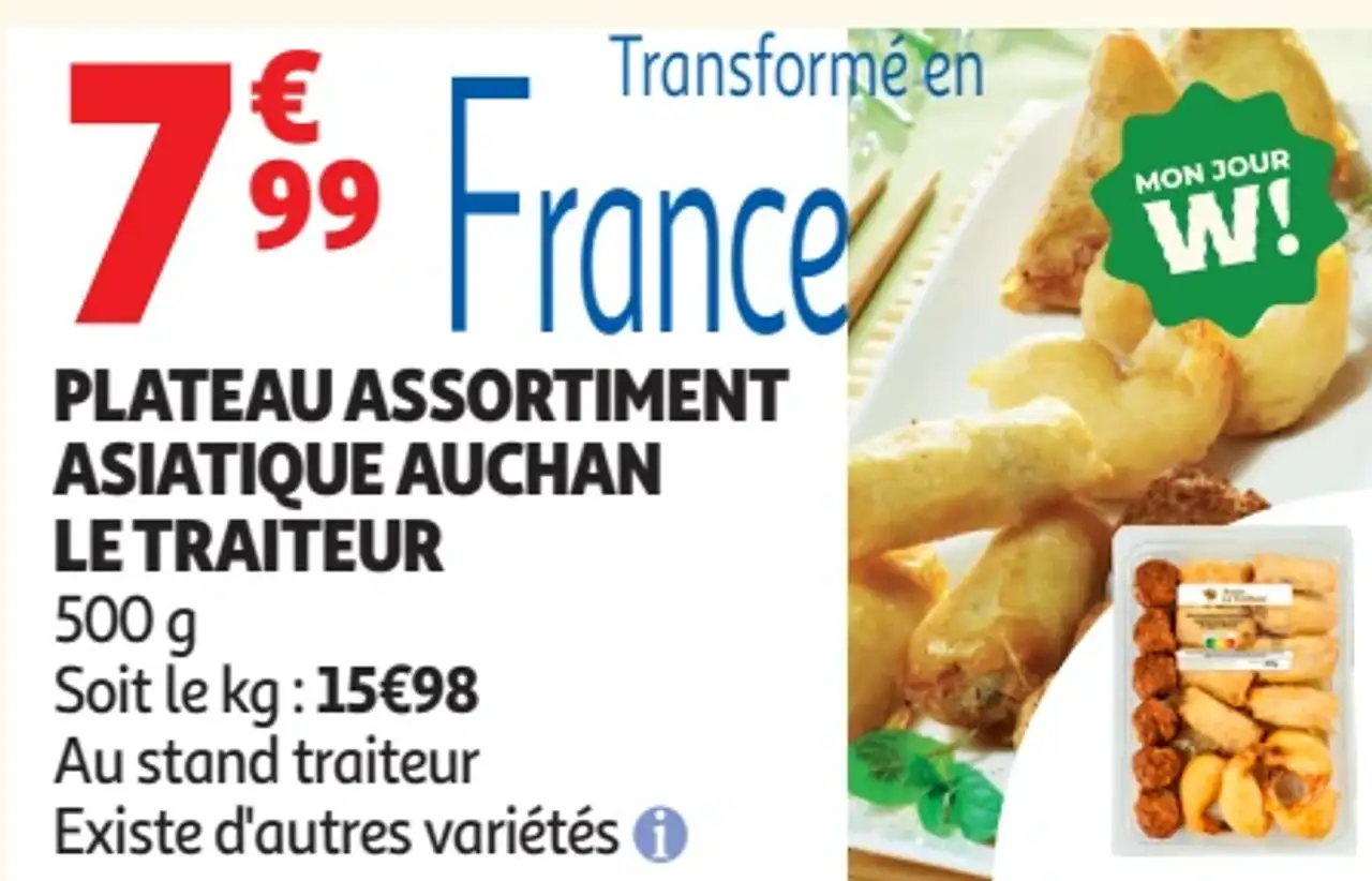 Plateau assortiment asiatique Auchan Le Traiteur