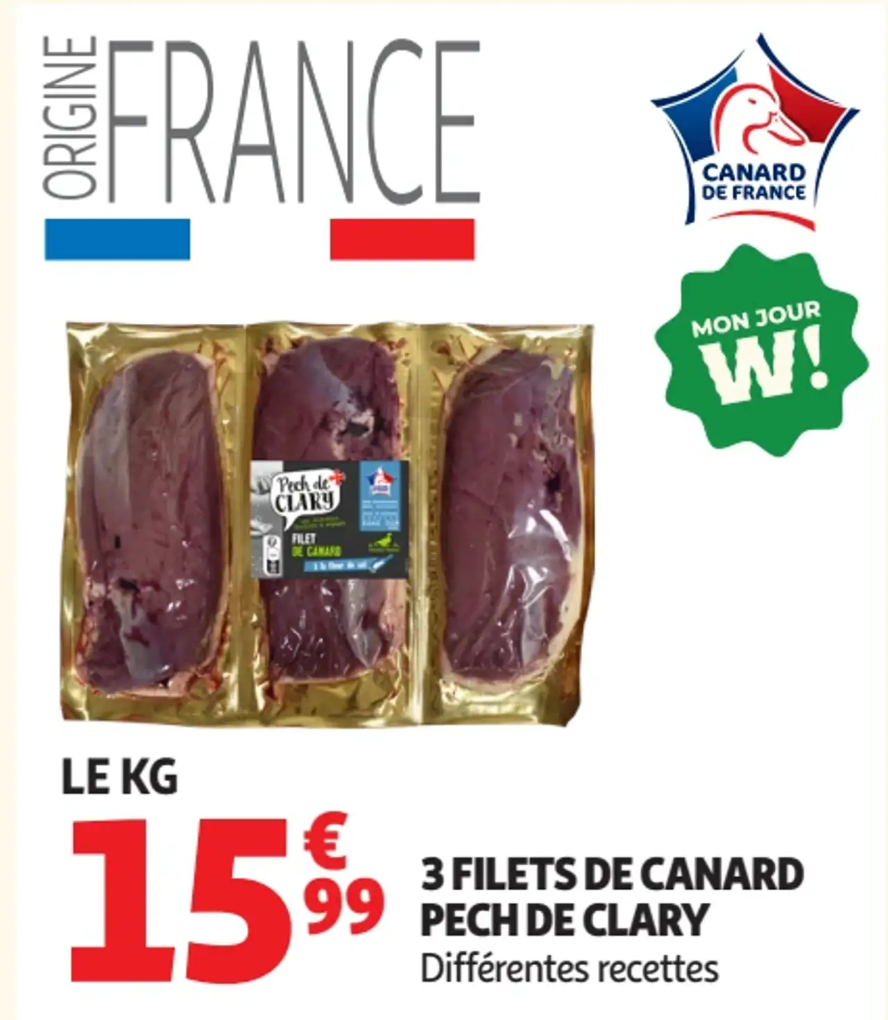 3 Filets de canard Pech de Clary