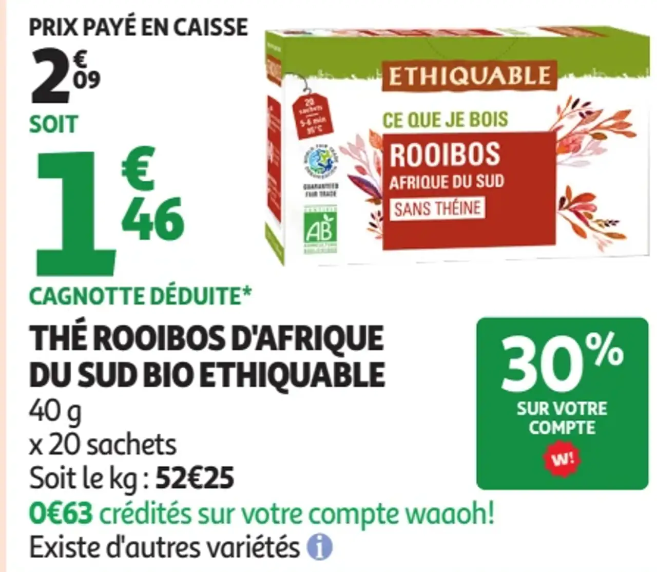 Thé Rooibos d'Afrique du Sud Bio Ethiquable