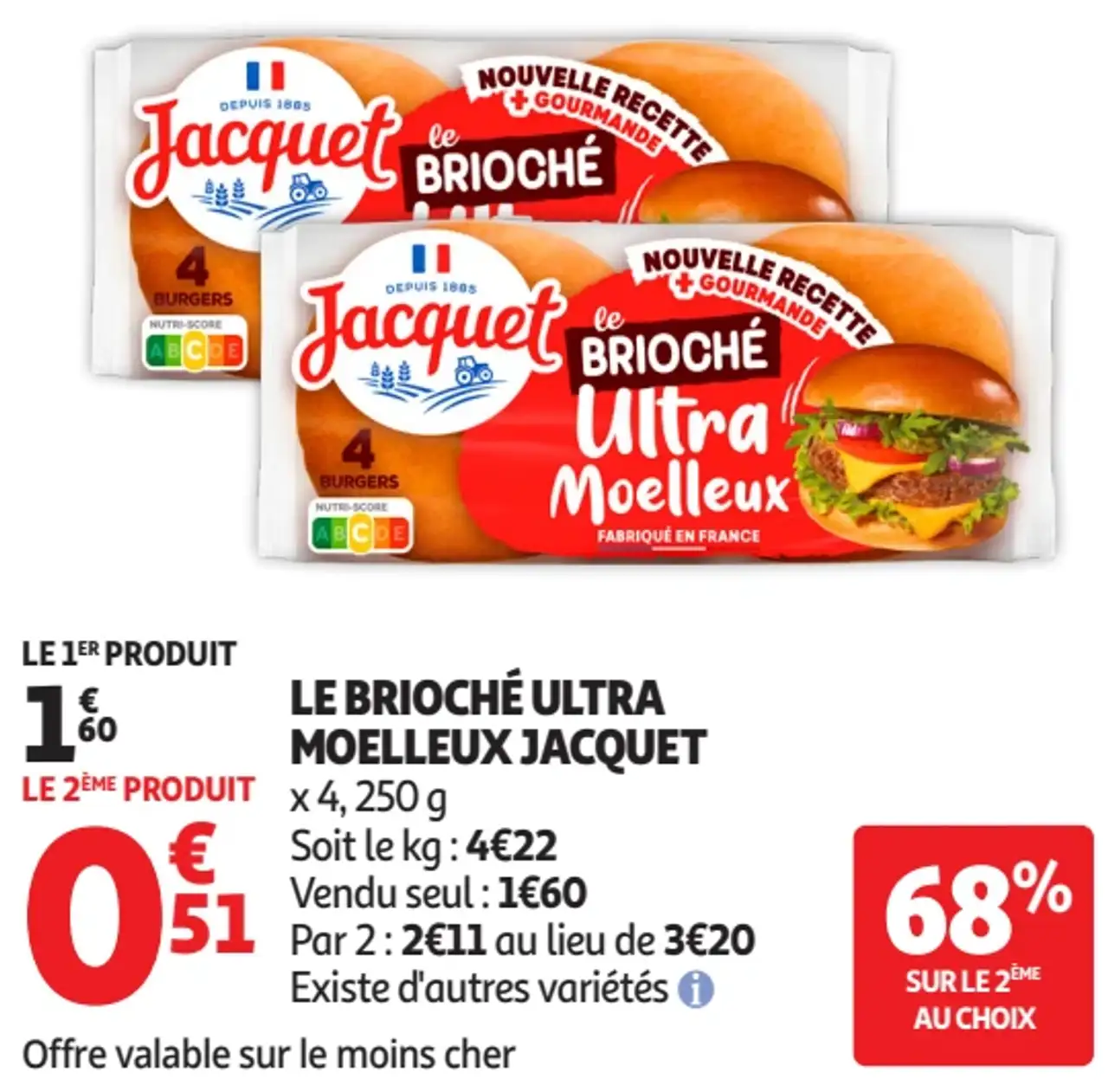 Le Brioché Ultra Moelleux Jacquet x 4