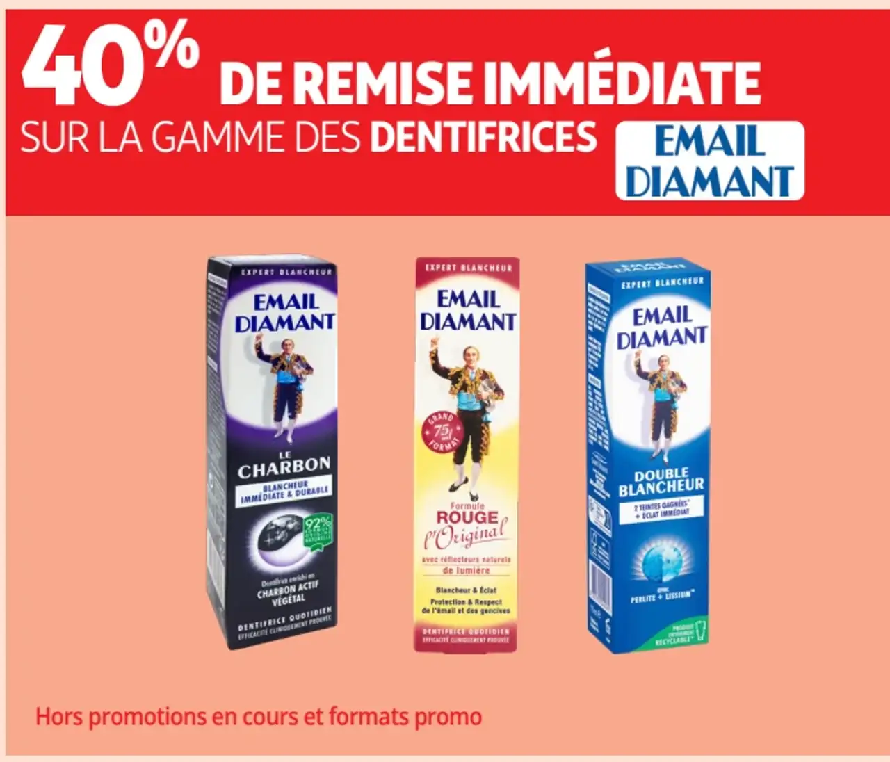 Gamme de dentifrices Email Diamant