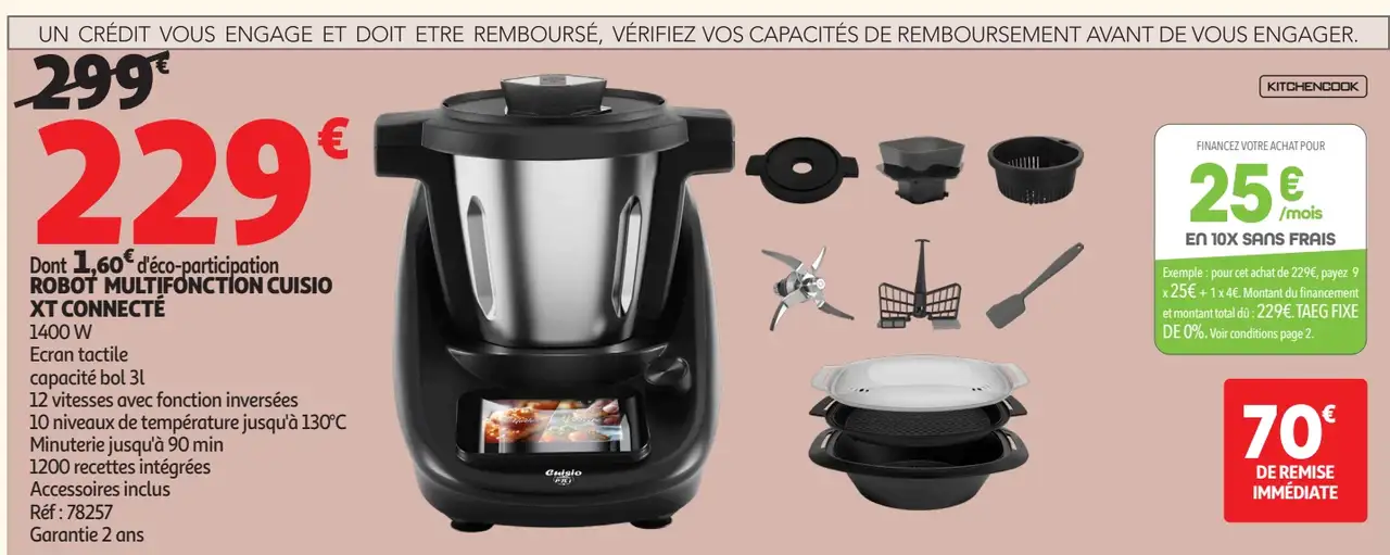 ROBOT MULTIFONCTION CUISIO XT CONNECTÉ KITCHENCOOK