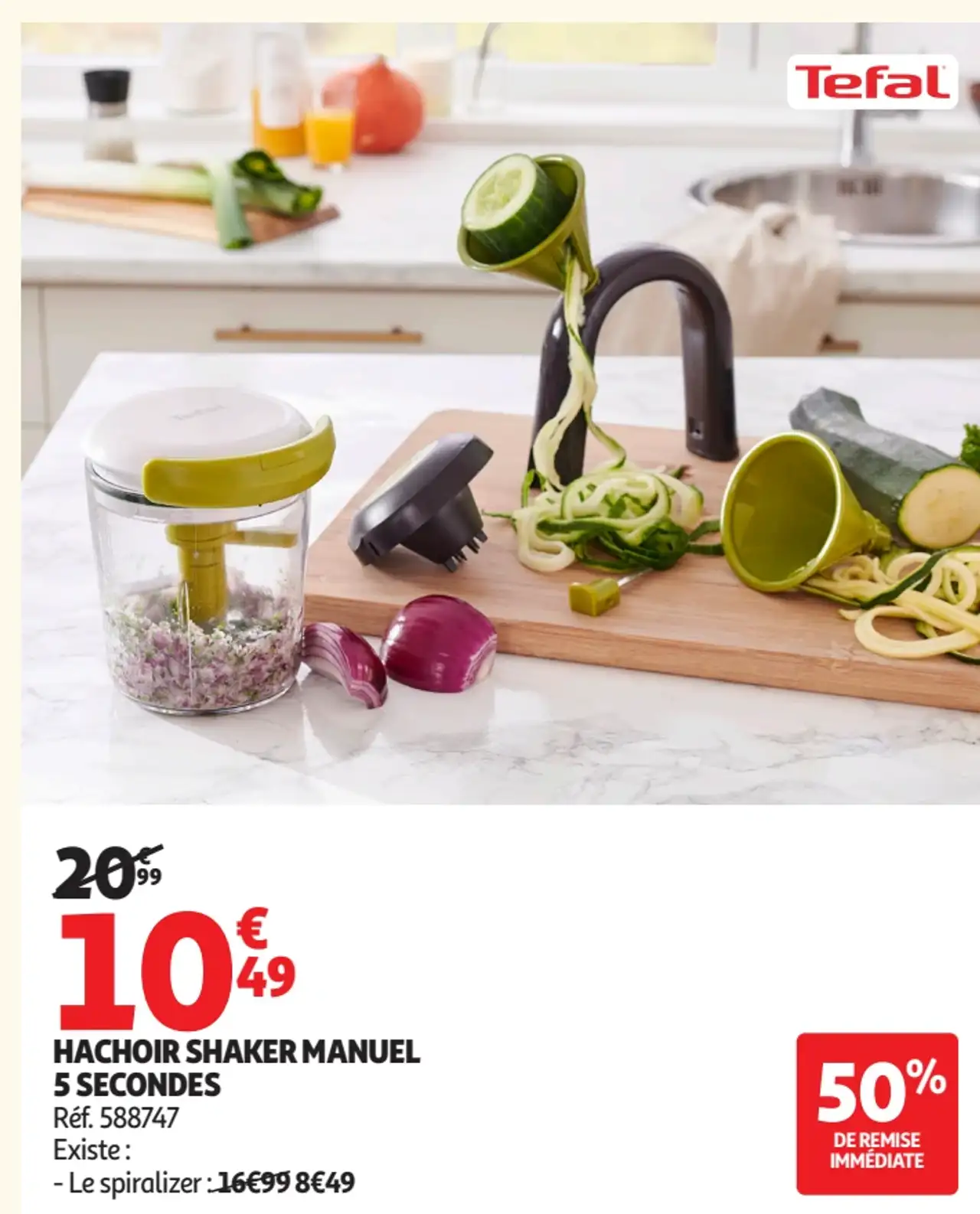HACHOIR SHAKER MANUEL 5 SECONDES Tefal