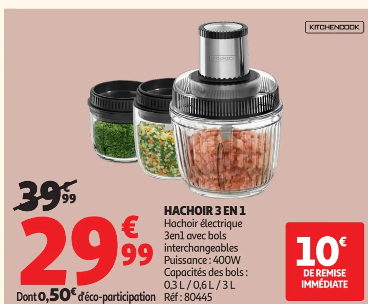 Kitchencook Hachoir 3 en 1