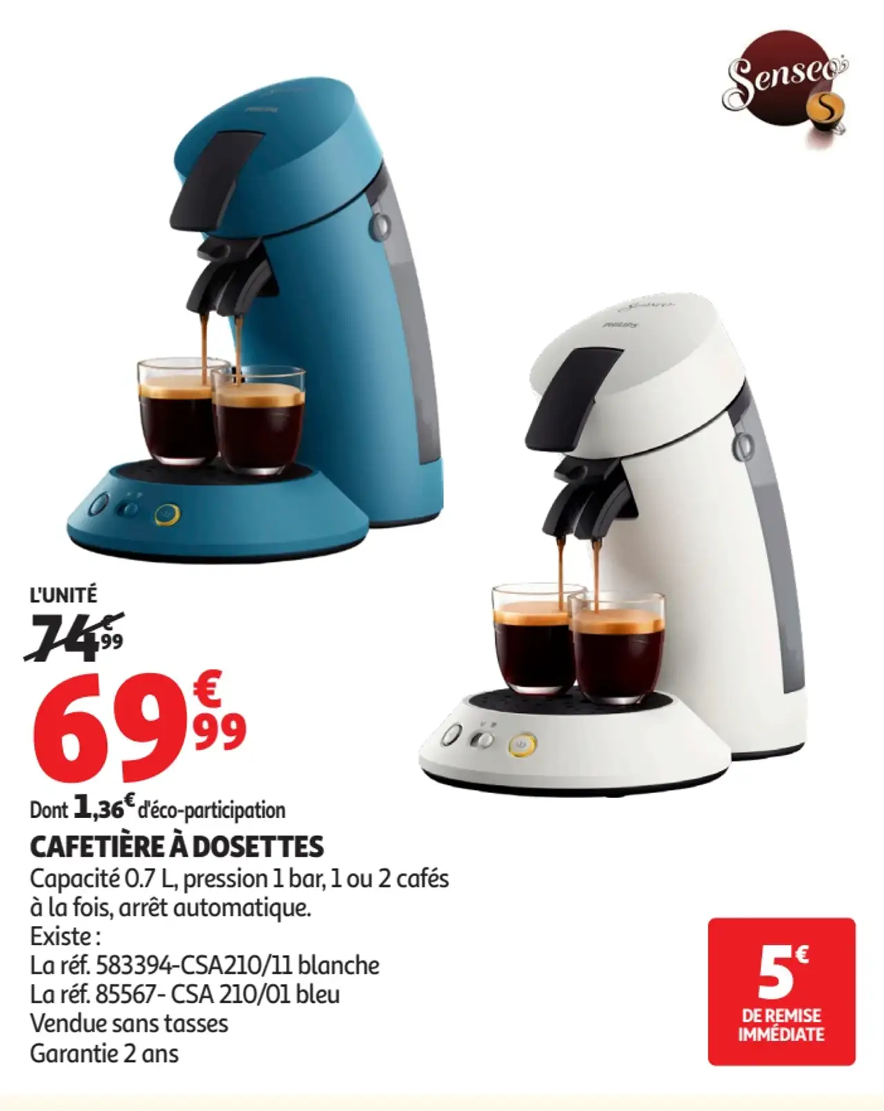 Cafetière à dosettes Senseo Philips