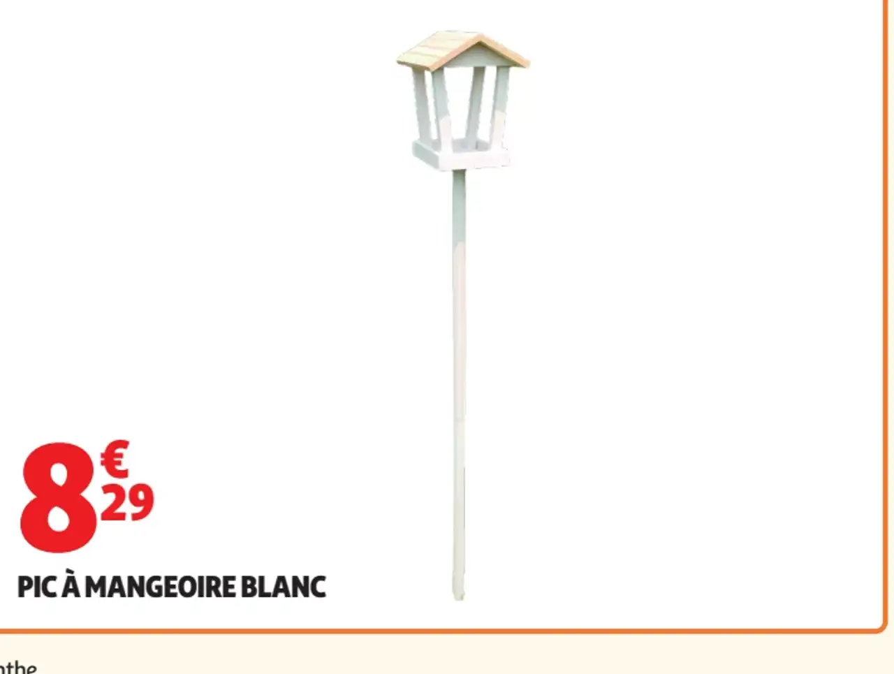 PIC À MANGEOIRE BLANC