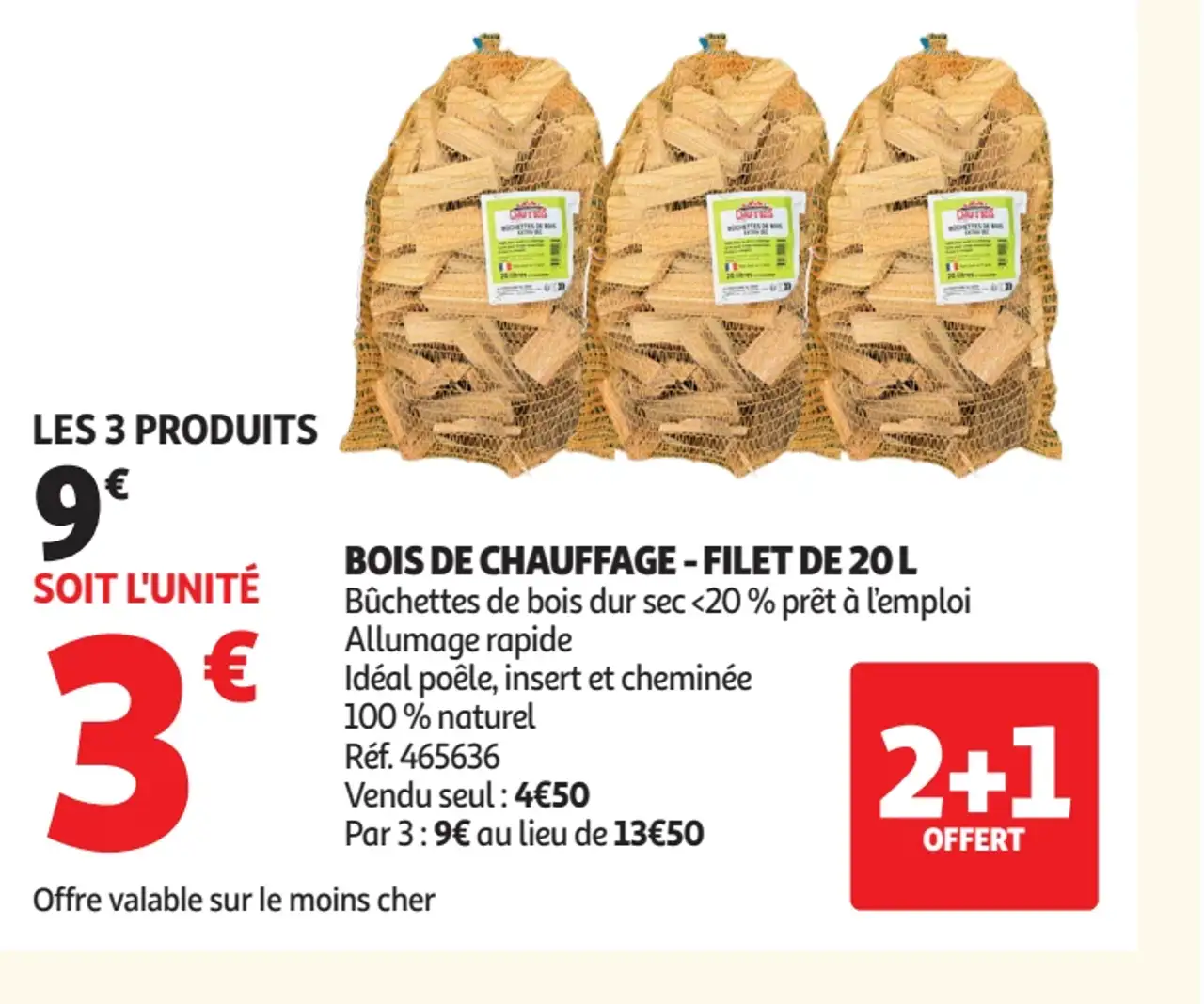 Bois de chauffage - filet de 20L