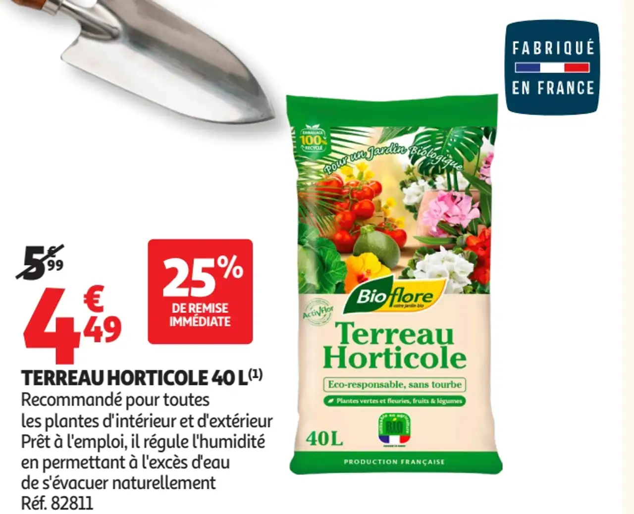 Terreau Horticole 40 L Bio Flore
