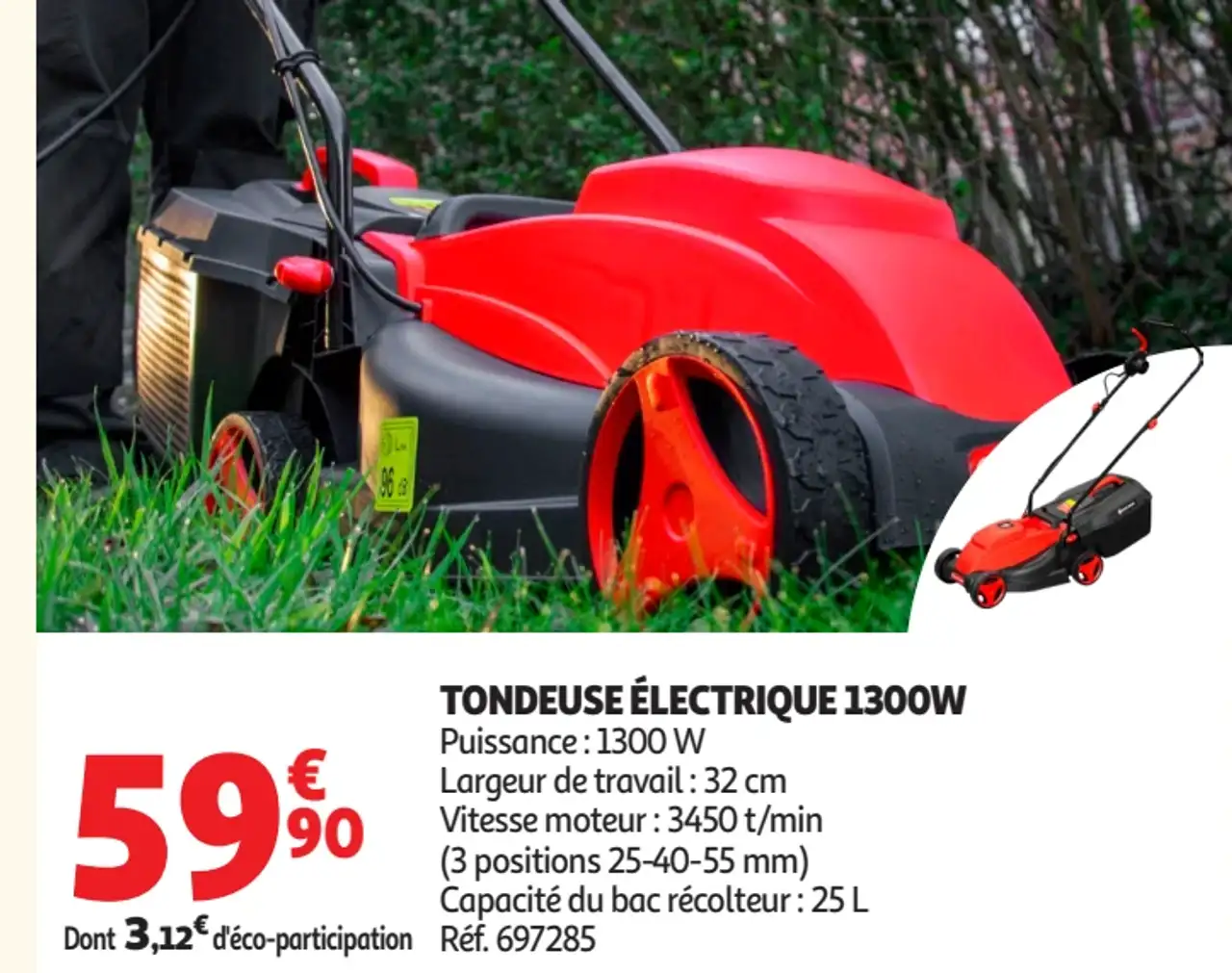 Tondeuse électrique 1300W