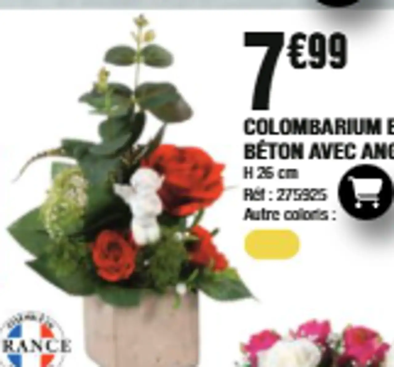 Colombarium en béton avec ange