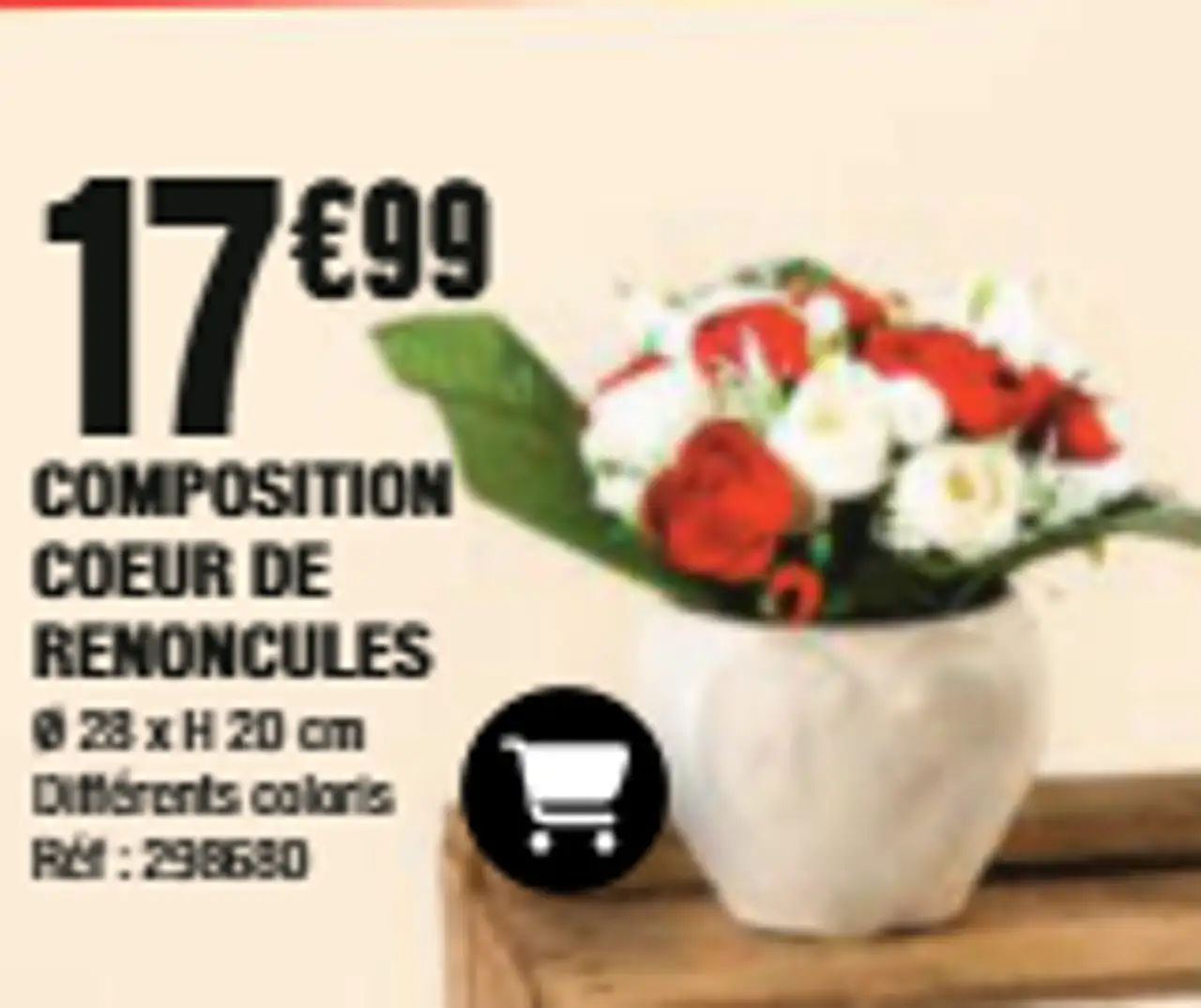 Composition coeur de renoncules