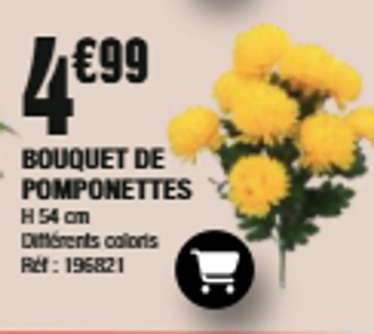 Bouquet de pomponettes artificiel