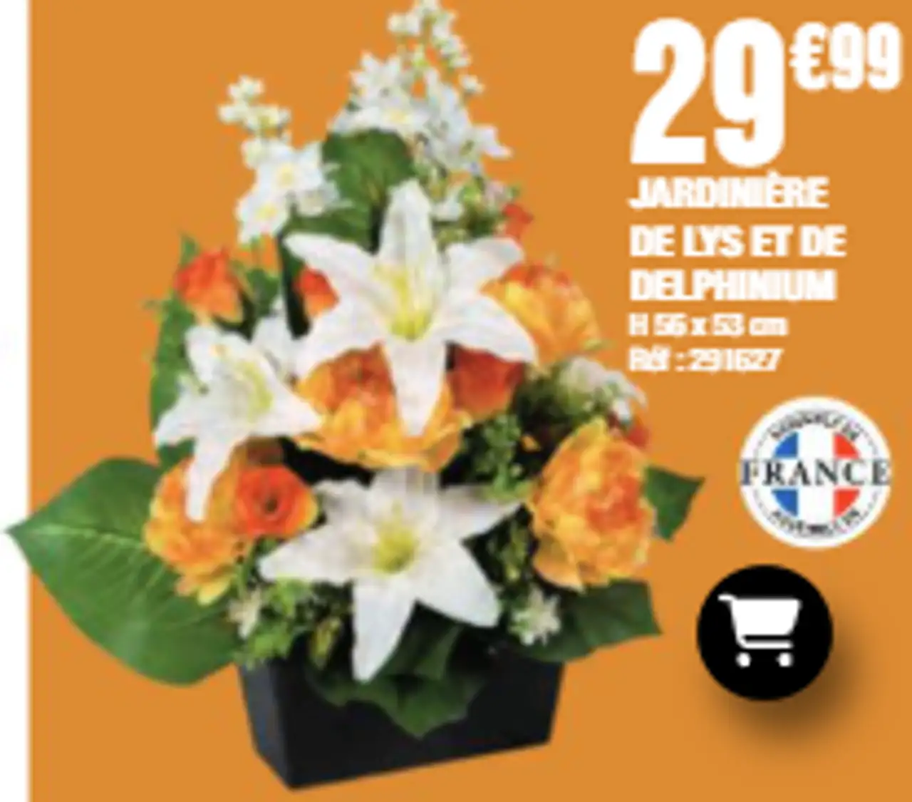 Jardinière de lys et de delphinium