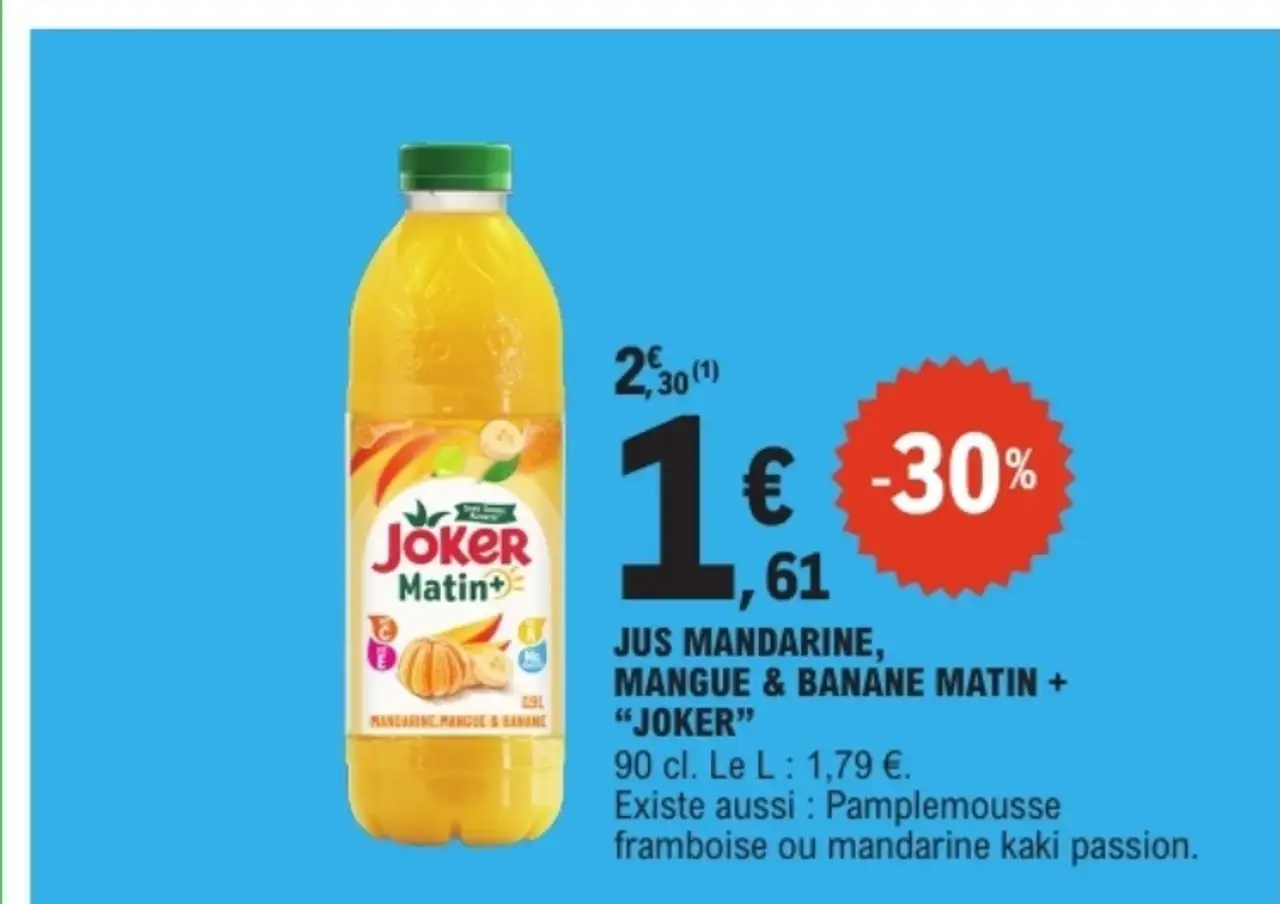 Joker Matin+ Jus Mandarine, Mangue & Banane