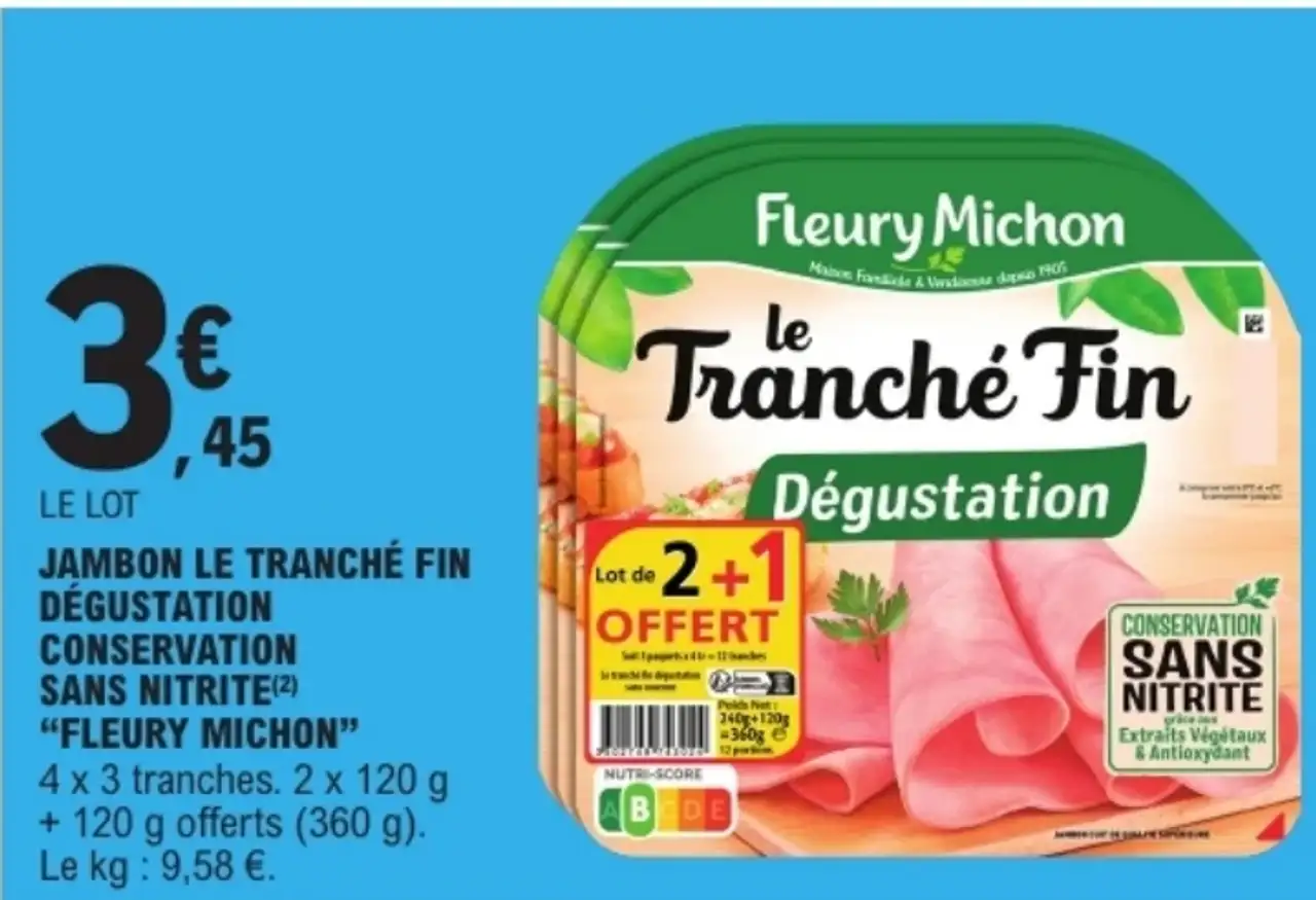 Jambon Le Tranché Fin Dégustation Fleury Michon