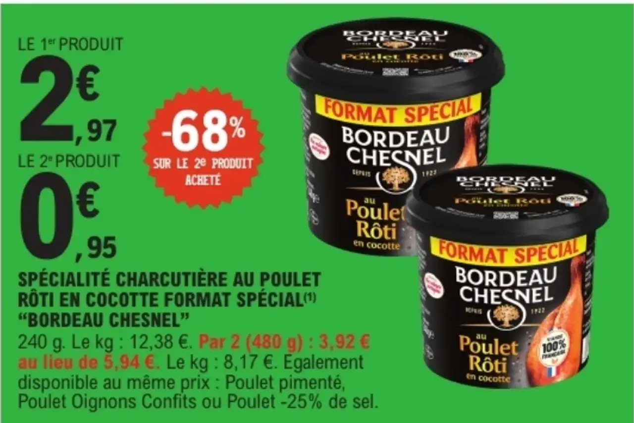Spécialité charcutière au poulet rôti en cocotte Bordeau Chesnel