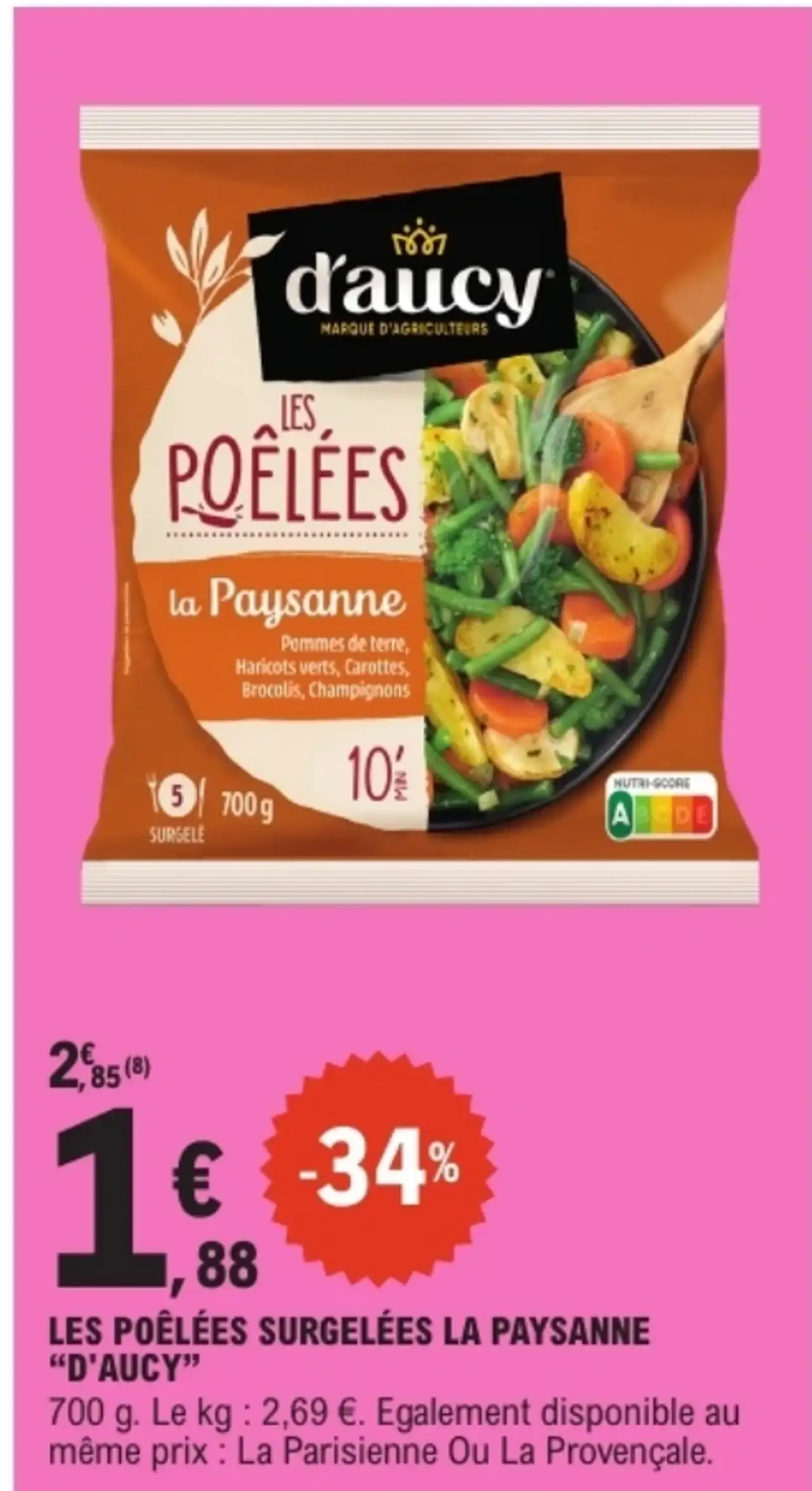 Les poêlées surgelées la paysanne "D'aucy"