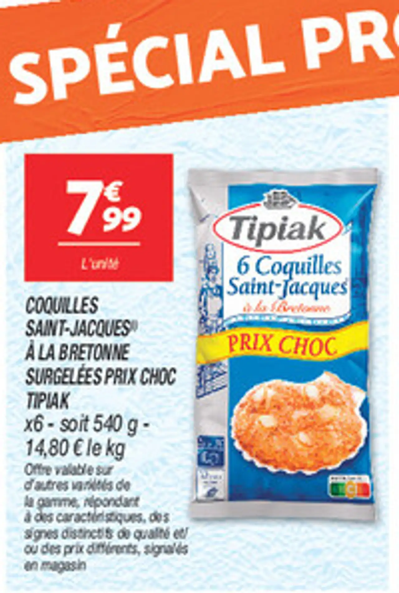 Coquilles saint-jacques à la bretonne surgelées prix choc