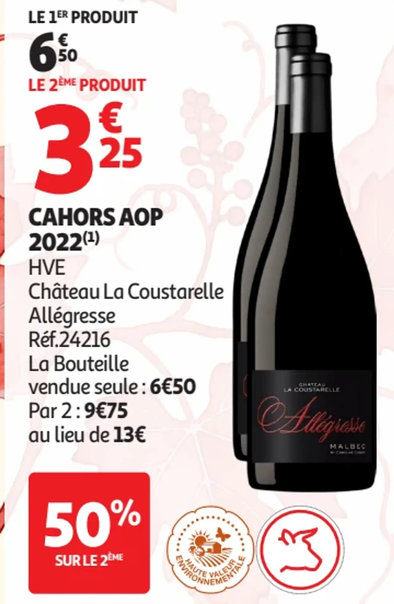 Cahors AOP Château La Coustarelle Allégresse 2022
