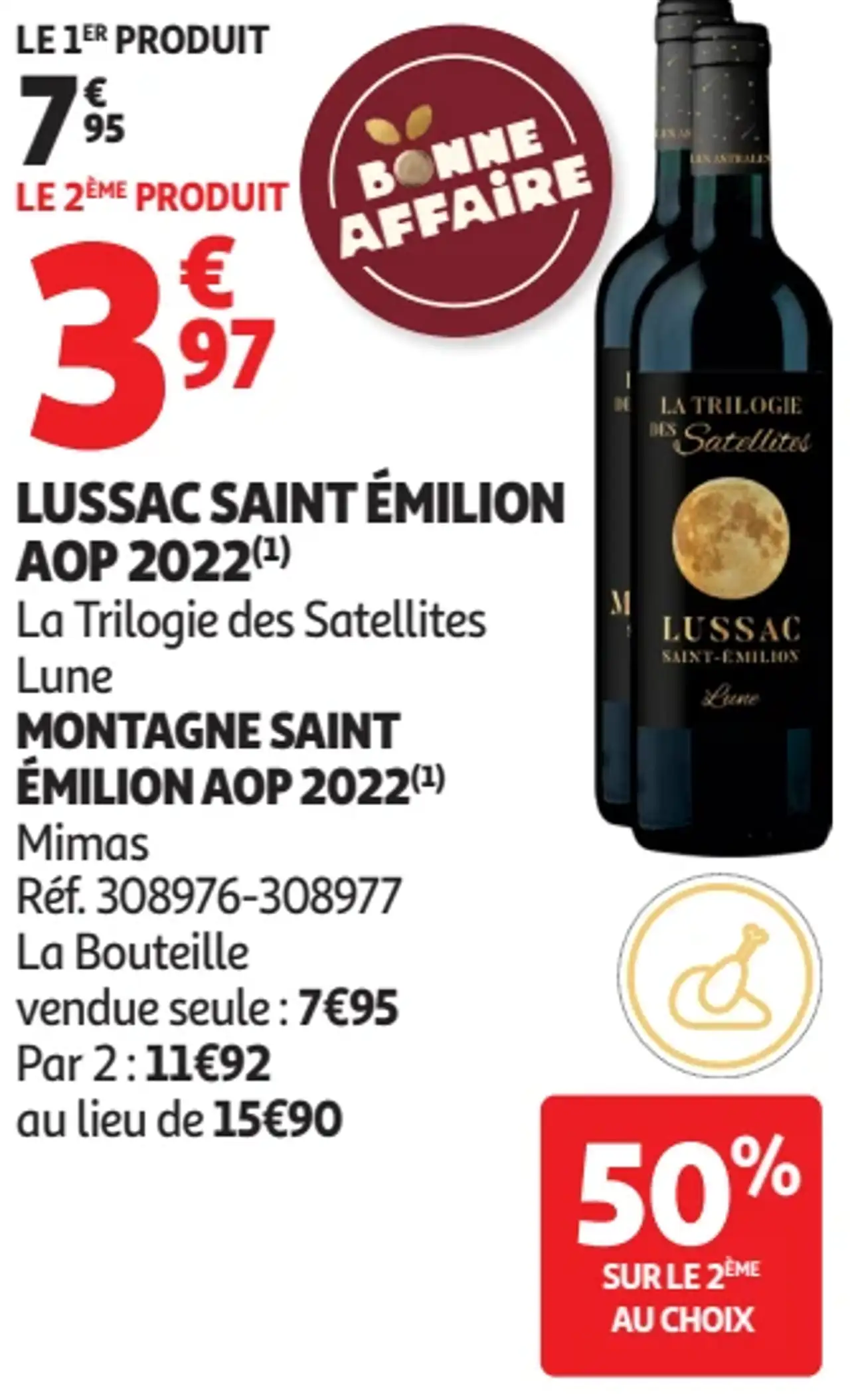 La Trilogie des Satellites Lune / Mimas Lussac Saint Émilion AOP 2022 / Montagne Saint Émilion AOP 2022