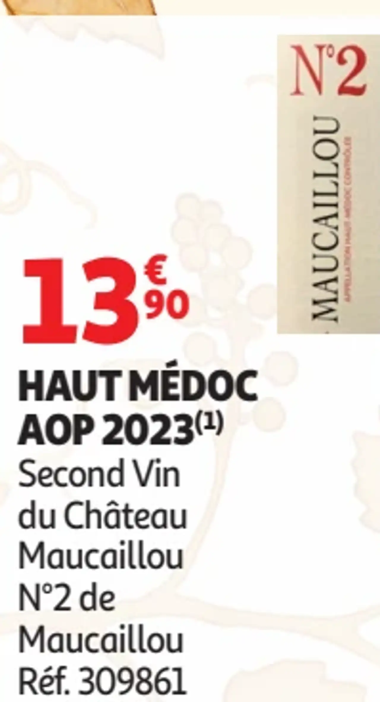 Haut Médoc AOP 2023 N°2 de Maucaillou