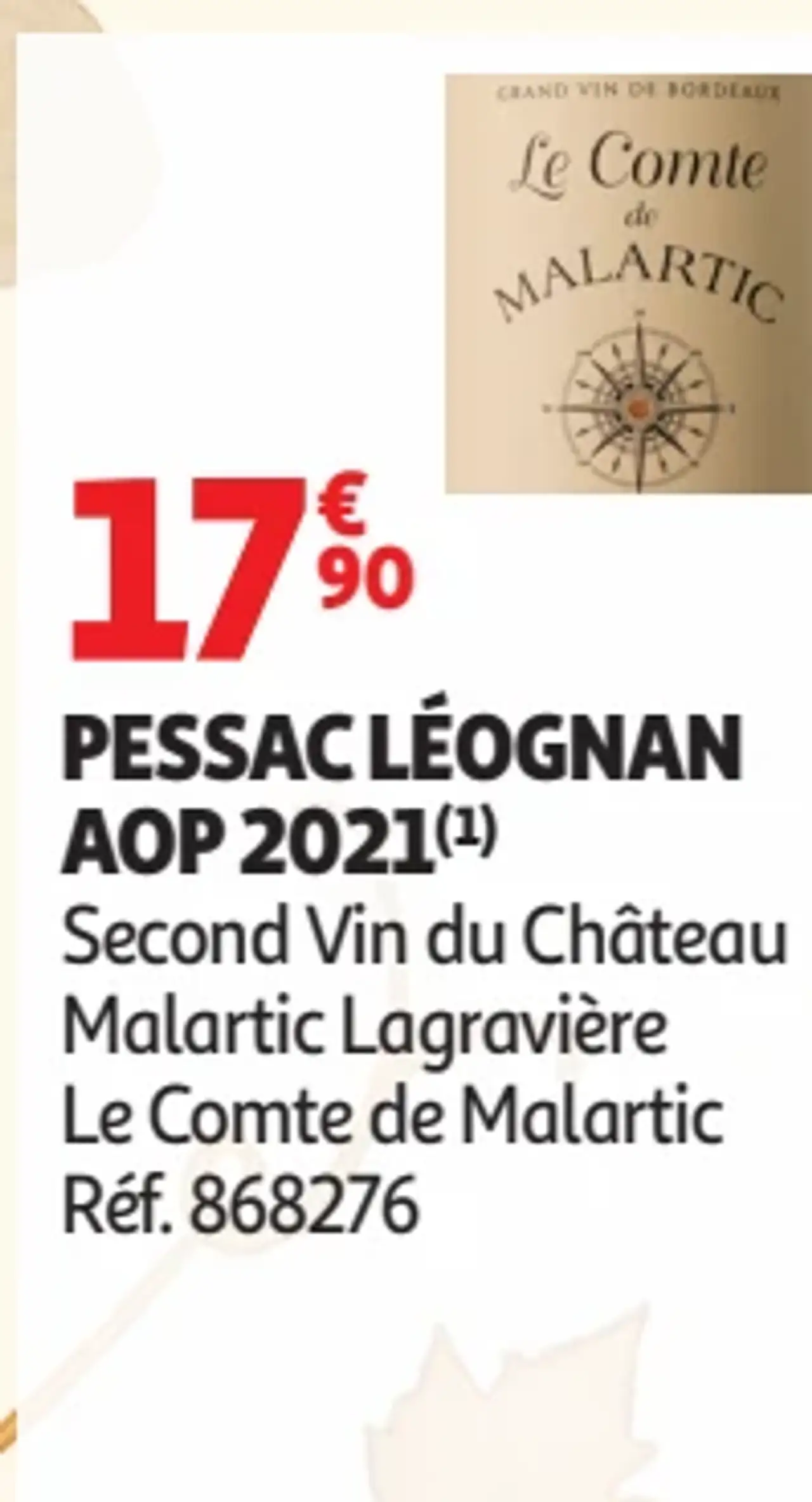 Pessac Léognan AOP 2021 Le Comte de Malartic