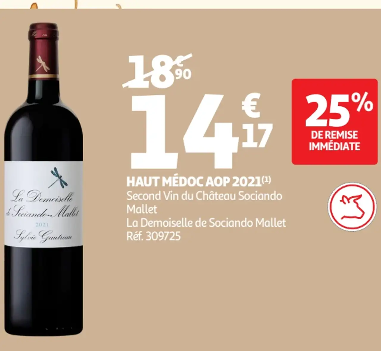 Haut Médoc AOP 2021 La Demoiselle de Sociando Mallet