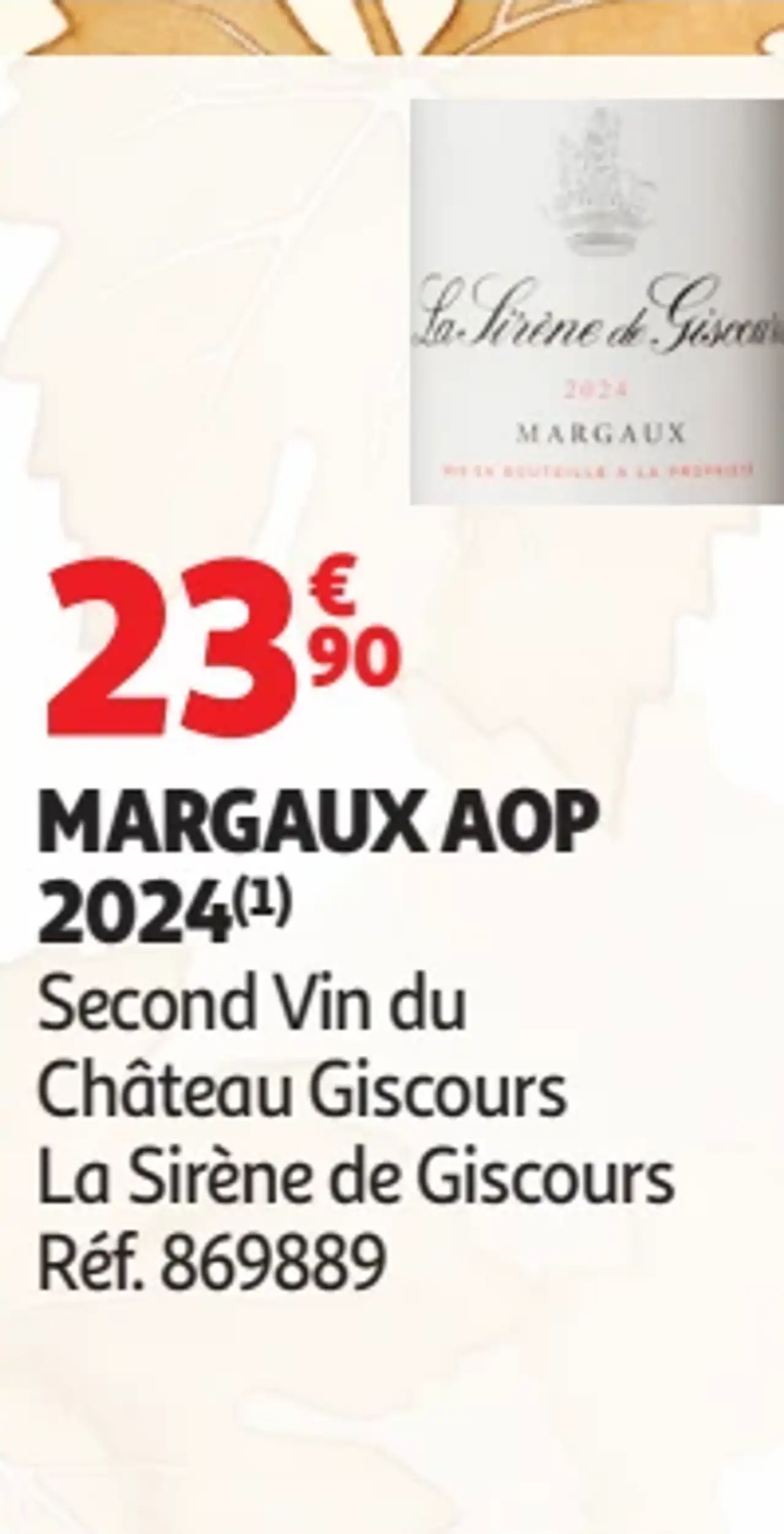 Margaux AOP 2024 La Sirène de Giscours