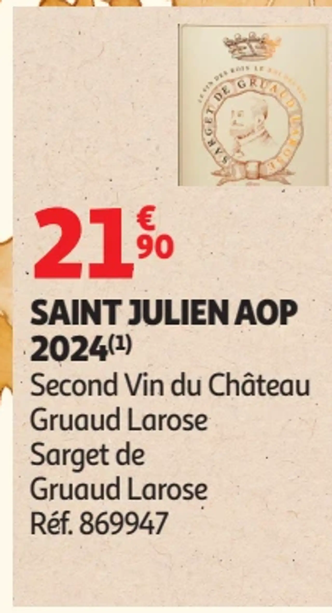 Saint Julien AOP 2024 Sarget de Gruaud Larose