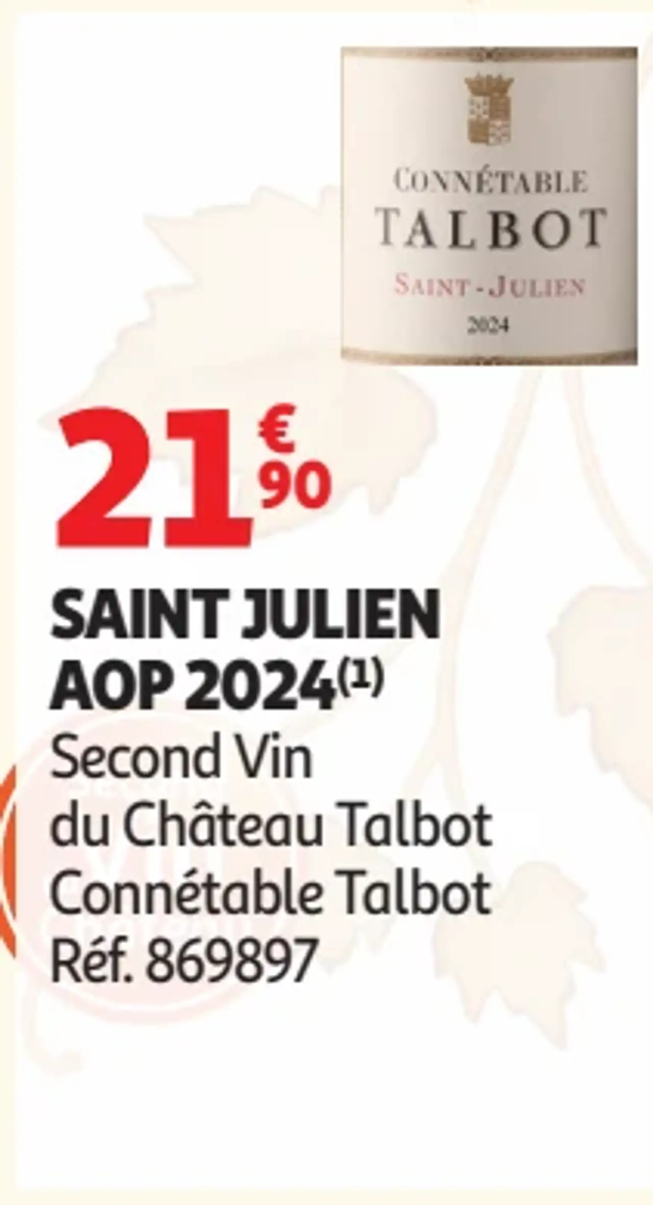 Saint Julien AOP 2024 Connétable Talbot
