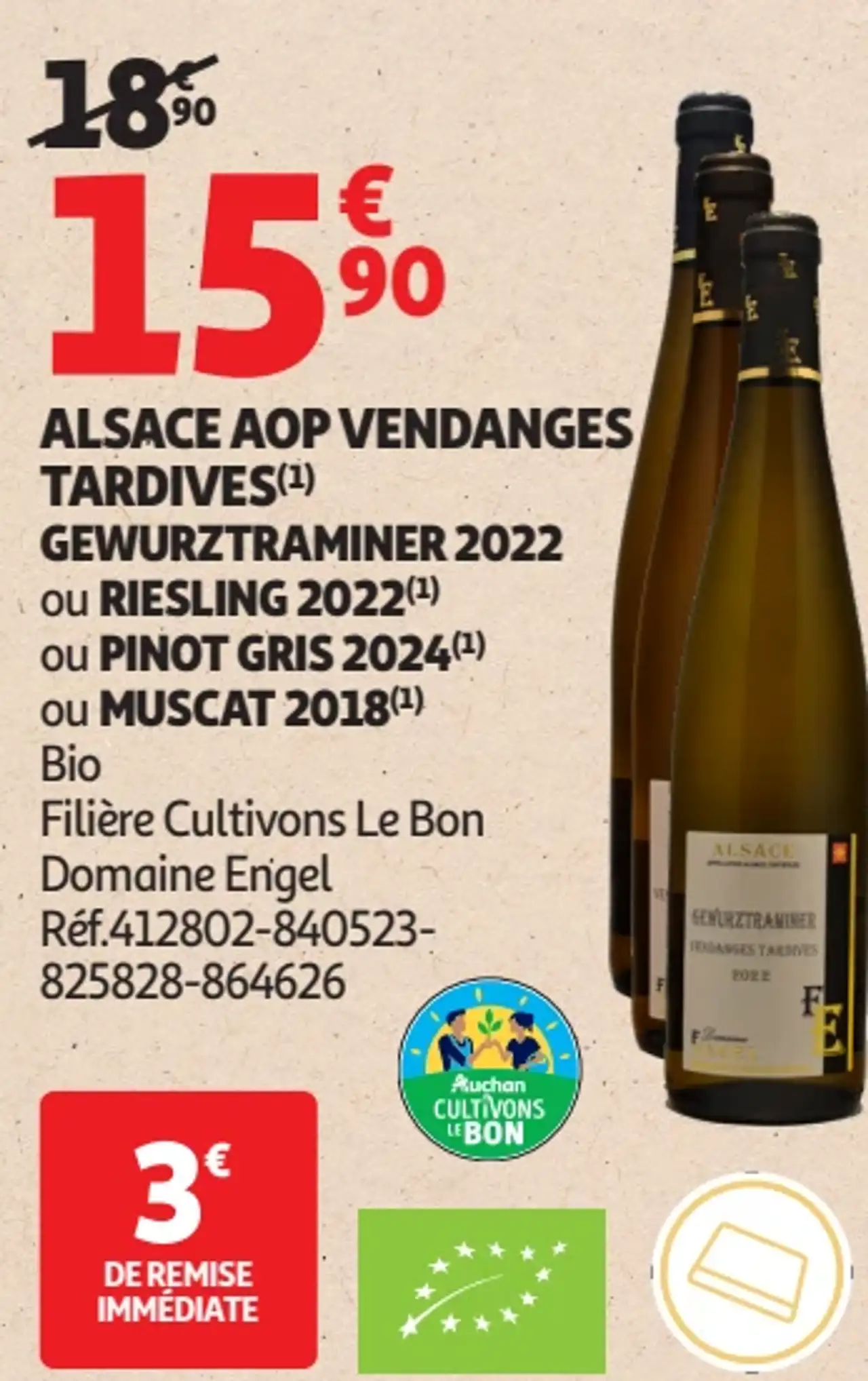 Alsace AOP Vendanges Tardives Gewurztraminer 2022 / Riesling 2022 / Pinot Gris 2024 / Muscat 2018 Domaine Engel