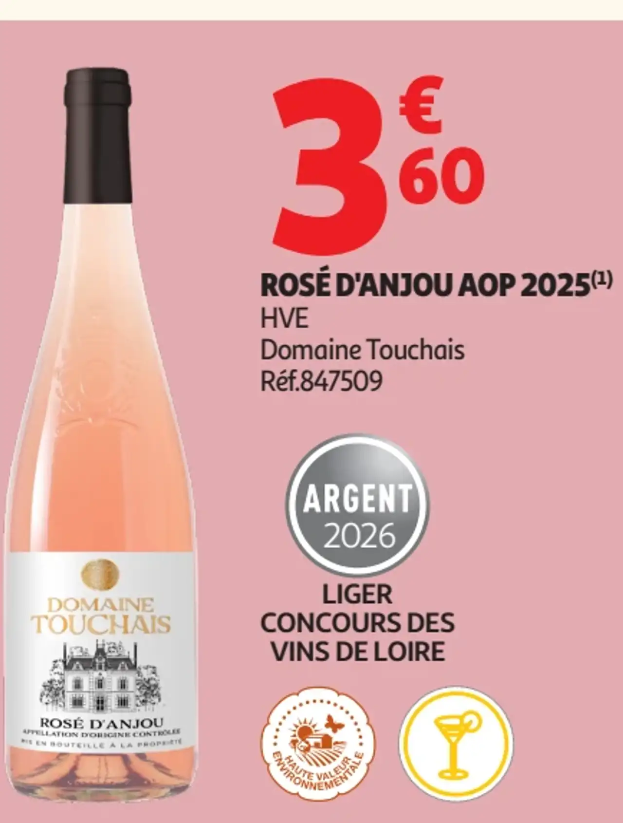 Rosé d'Anjou AOP 2025 Domaine Touchais