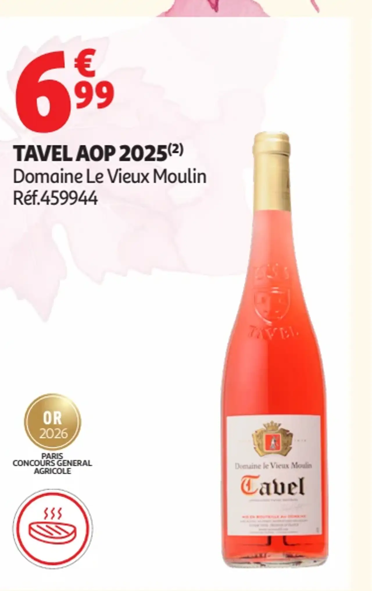 Vin Rosé Domaine Le Vieux Moulin Tavel AOP