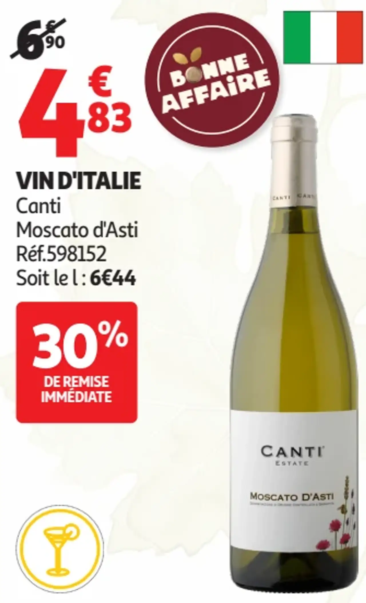 VIN D'ITALIE Canti Moscato d'Asti