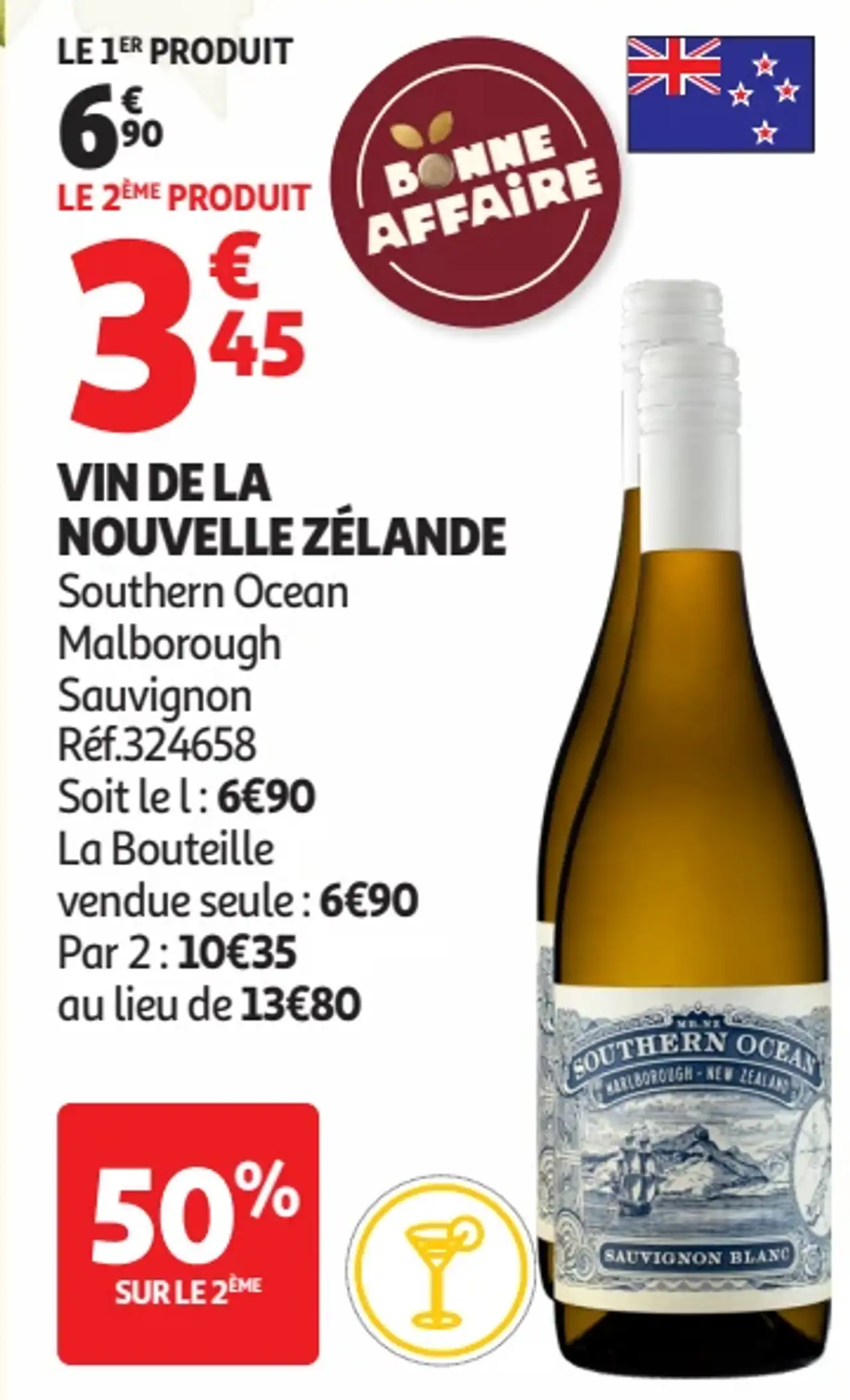 VIN DE LA NOUVELLE ZÉLANDE Southern Ocean Malborough Sauvignon
